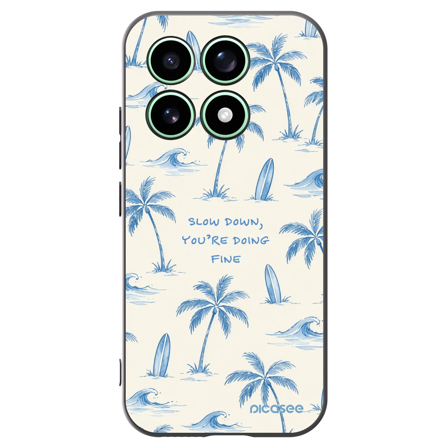 Picasee silikonowe czarne etui na Xiaomi 17 - Slow Tide