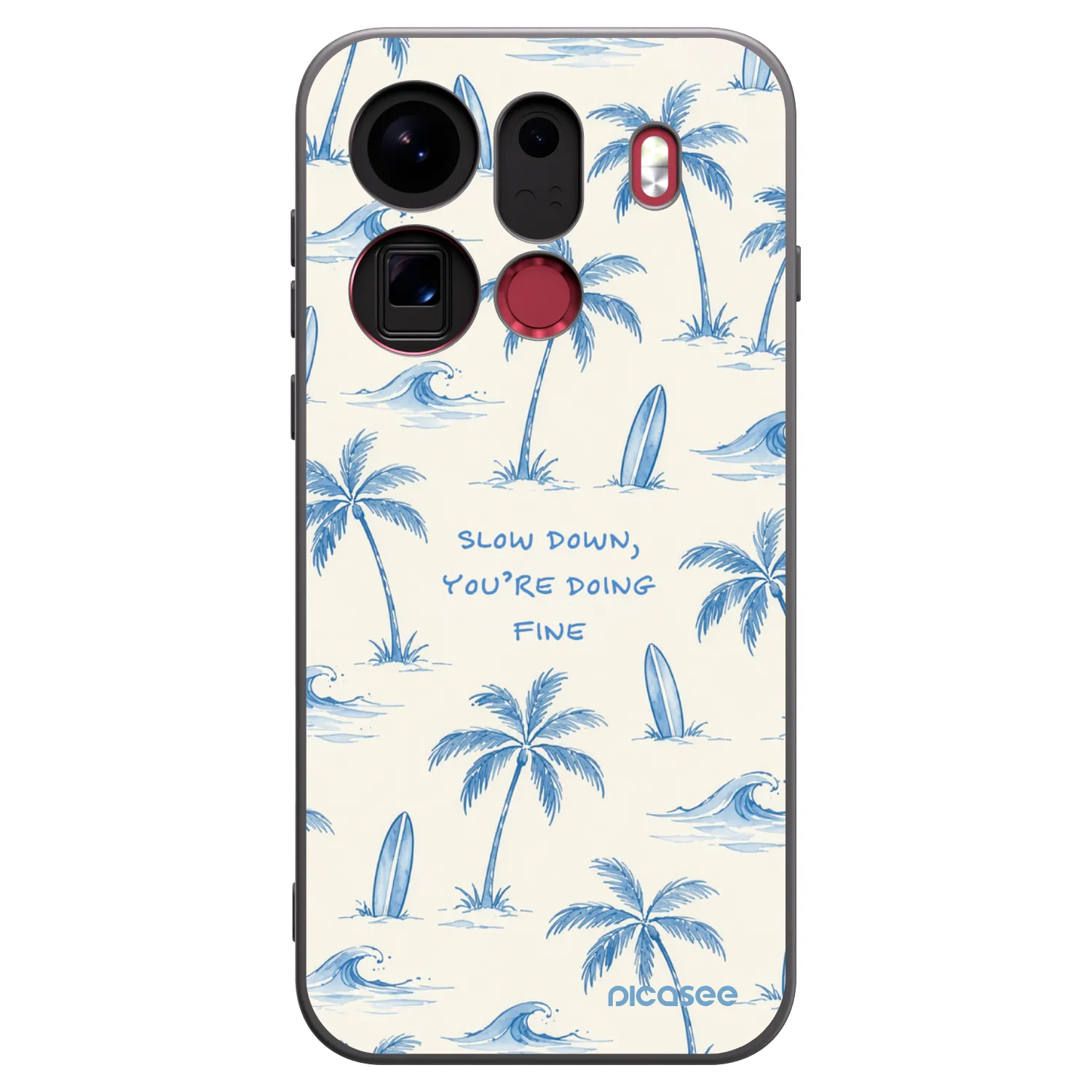 Picasee silikonowe czarne etui na OPPO Find X9 Pro - Slow Tide