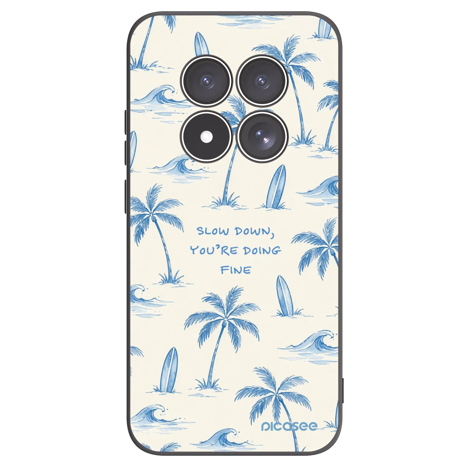 Picasee silikonowe czarne etui na Xiaomi Redmi Note 15 Pro 5G - Slow Tide