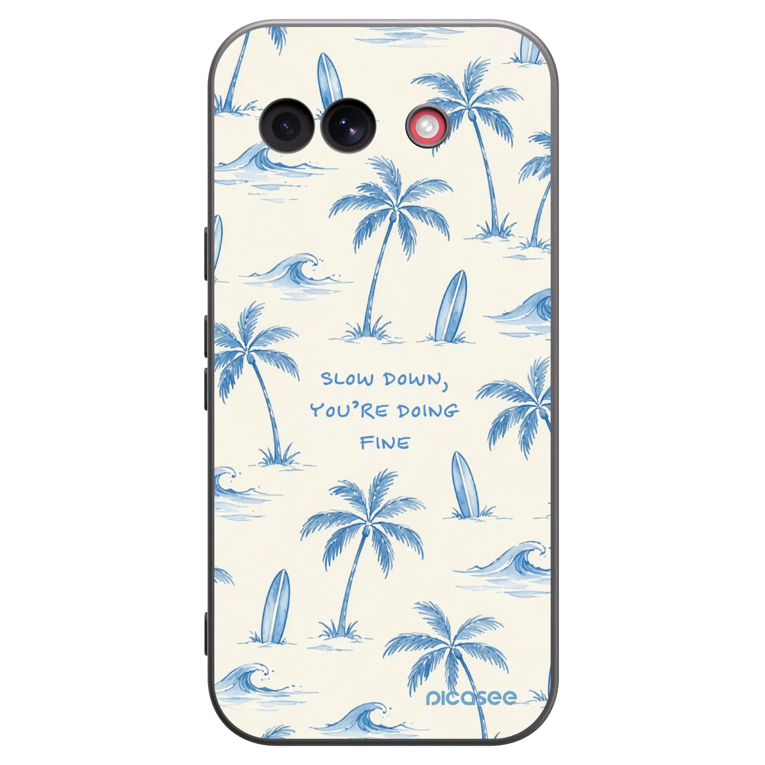Picasee silikonowe czarne etui na Google Pixel 10a - Slow Tide