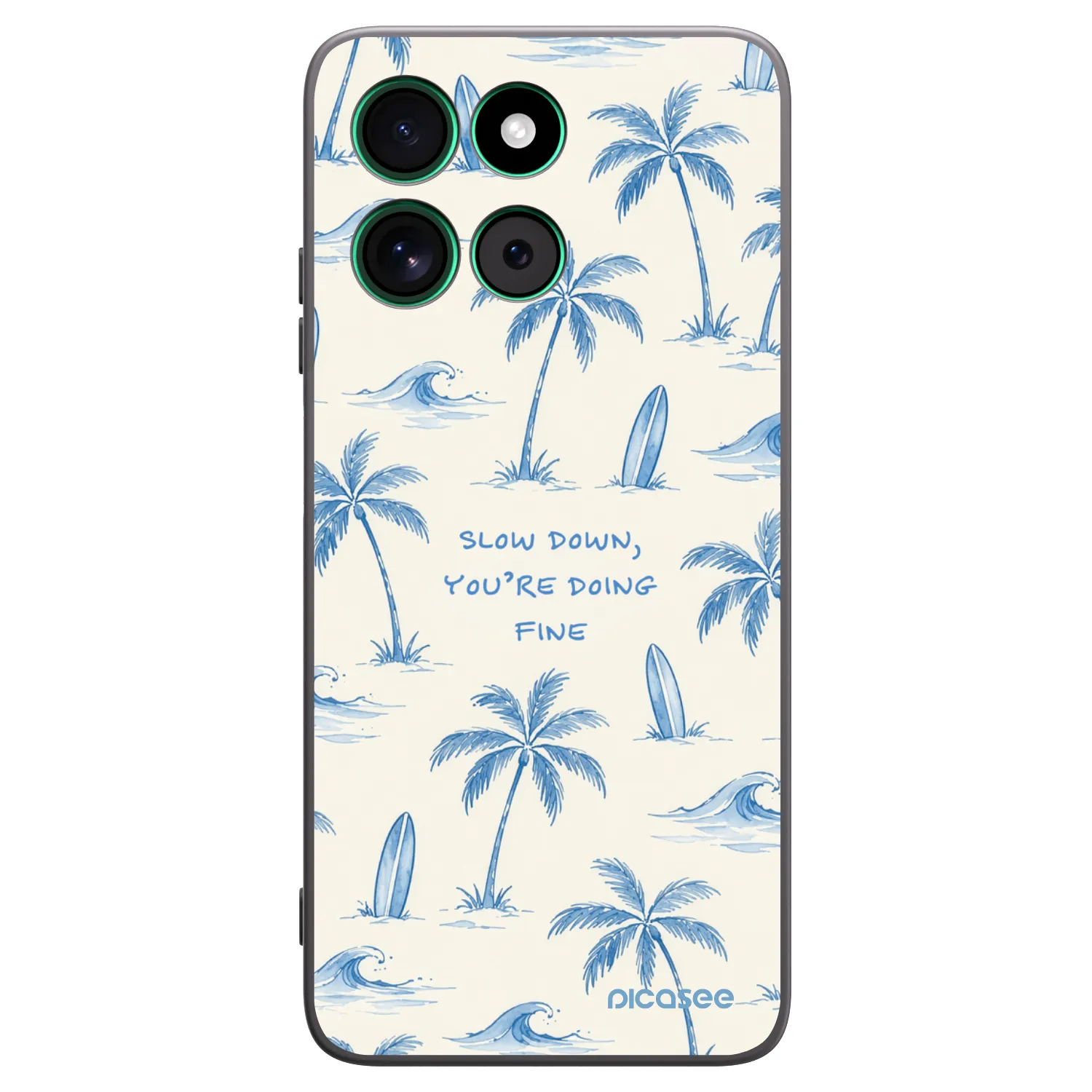 Picasee silikonowe czarne etui na Motorola Moto G57 Power - Slow Tide