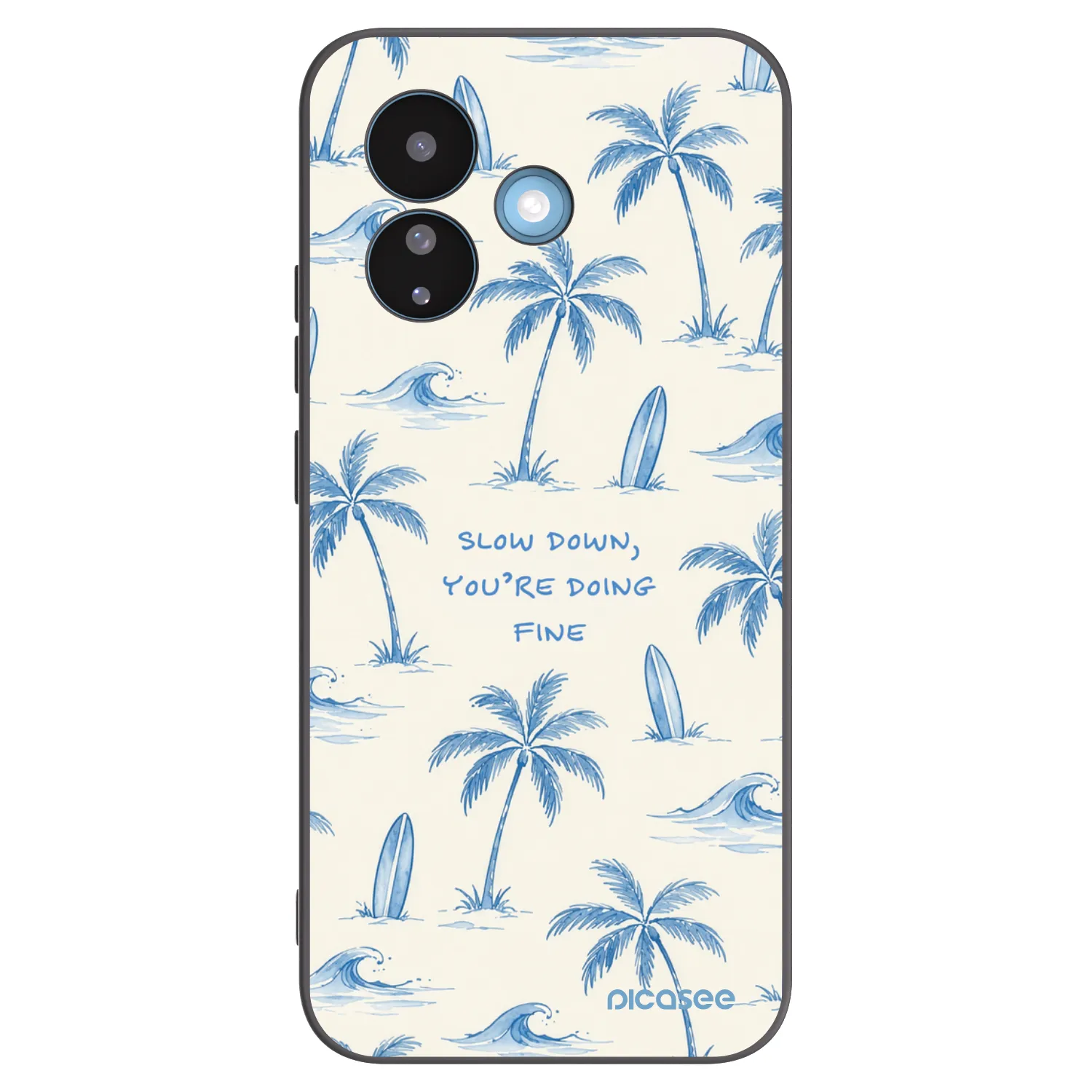 Picasee silikonowe czarne etui na Xiaomi Redmi Note 17 Pro 5G - Slow Tide