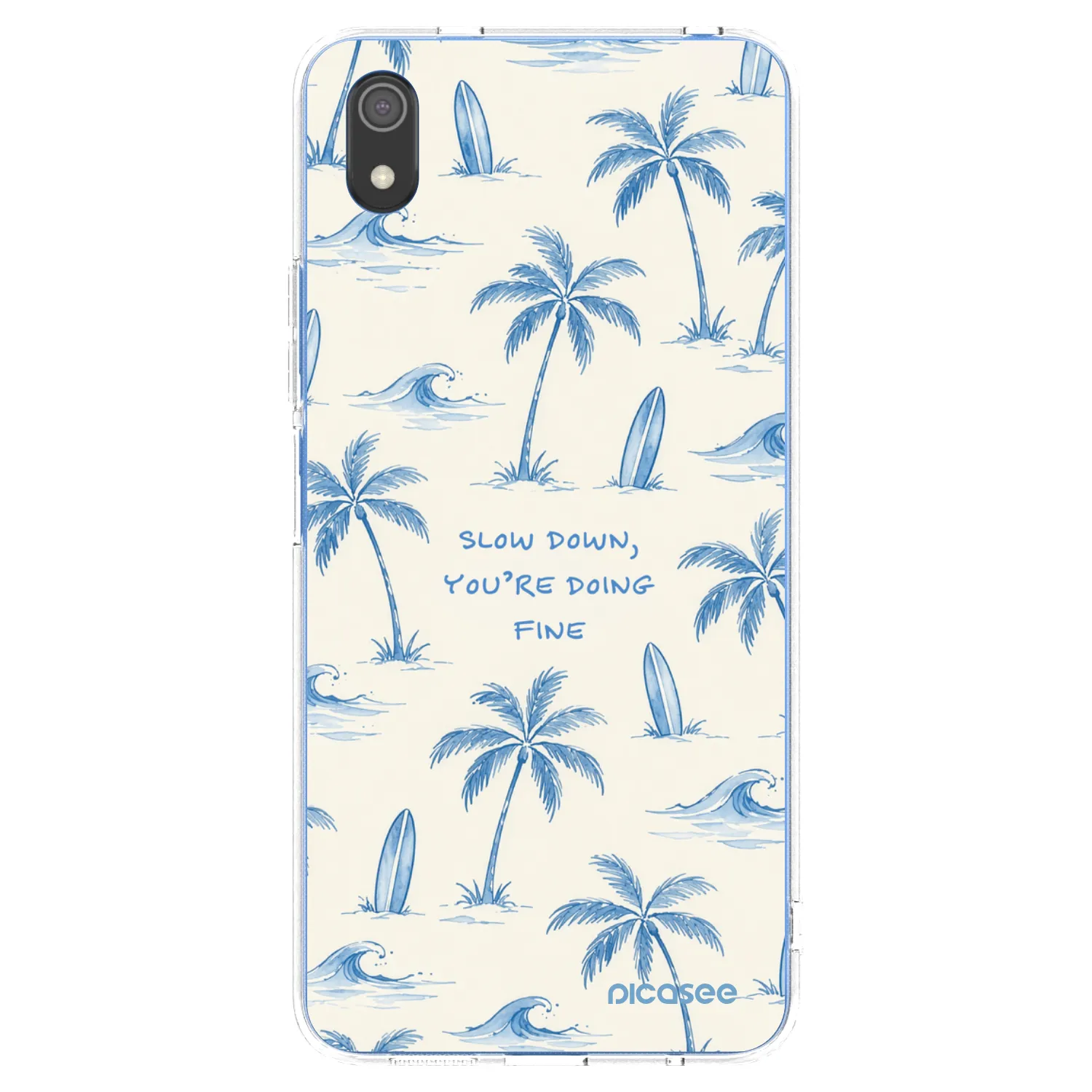 Picasee silikonowe przeźroczyste etui na Xiaomi Redmi 7A - Slow Tide