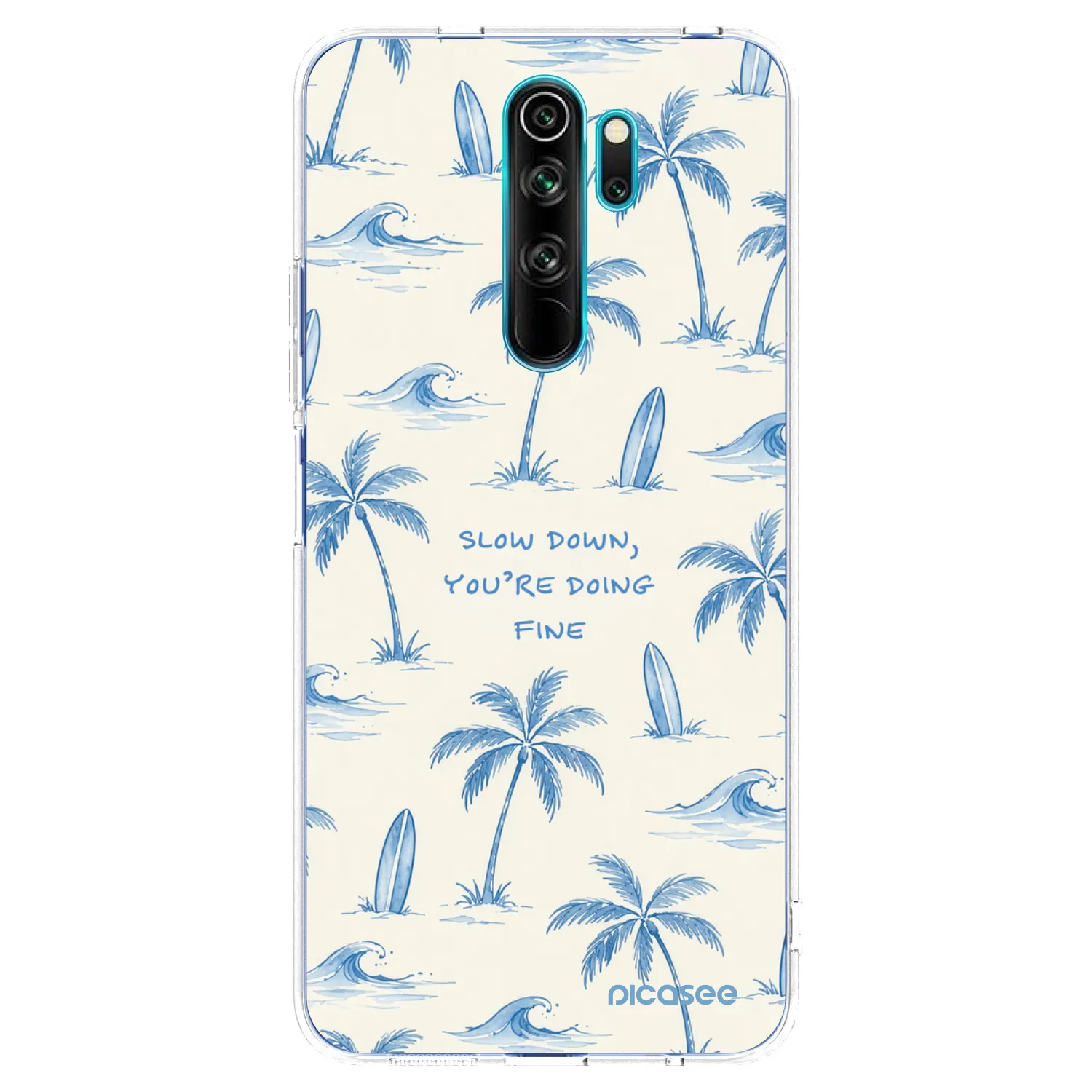 Picasee silikonowe przeźroczyste etui na Xiaomi Redmi Note 8 Pro - Slow Tide