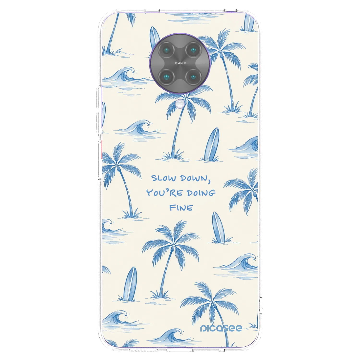 Picasee silikonowe przeźroczyste etui na Xiaomi Poco F2 Pro - Slow Tide