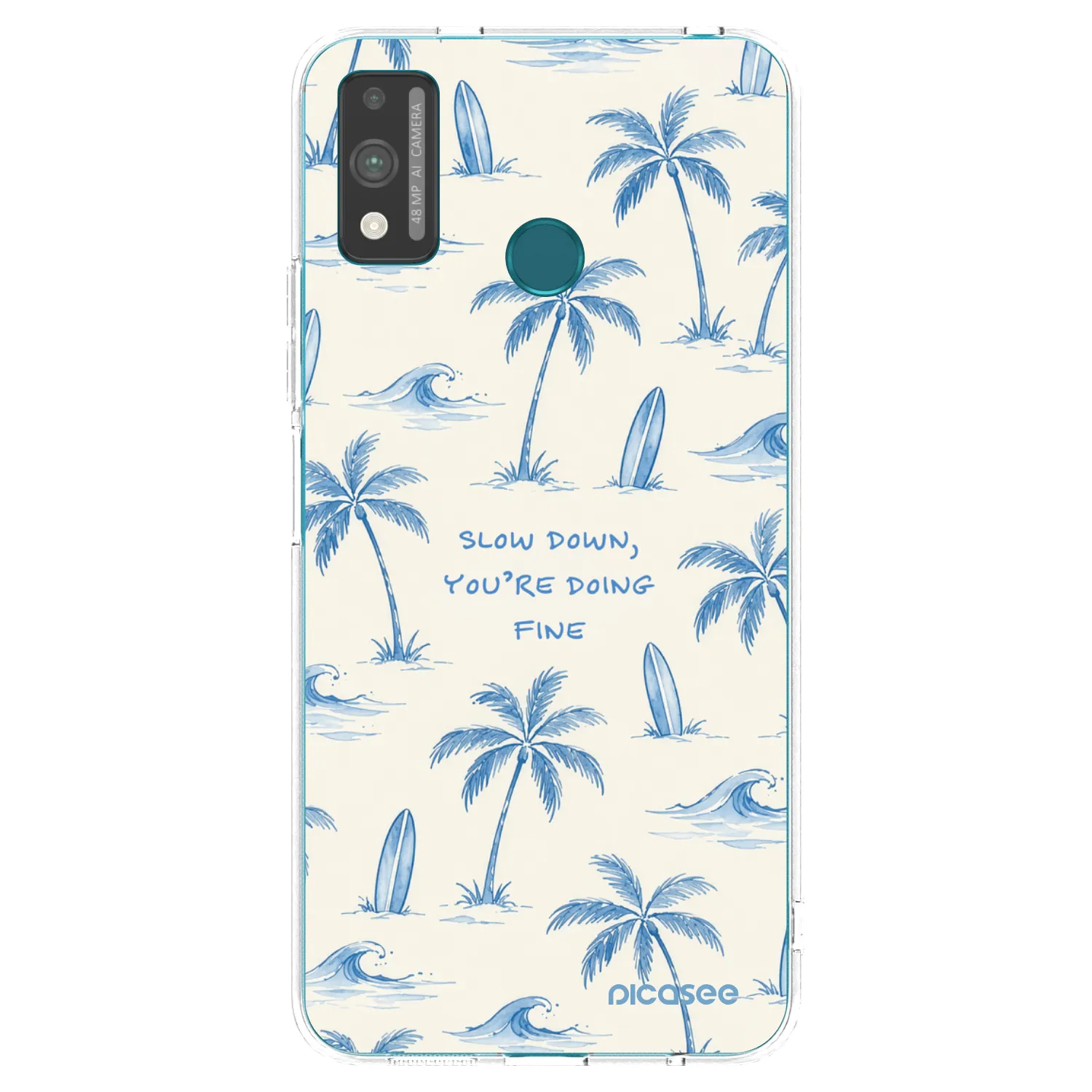 Picasee silikonowe przeźroczyste etui na Honor 9X Lite - Slow Tide