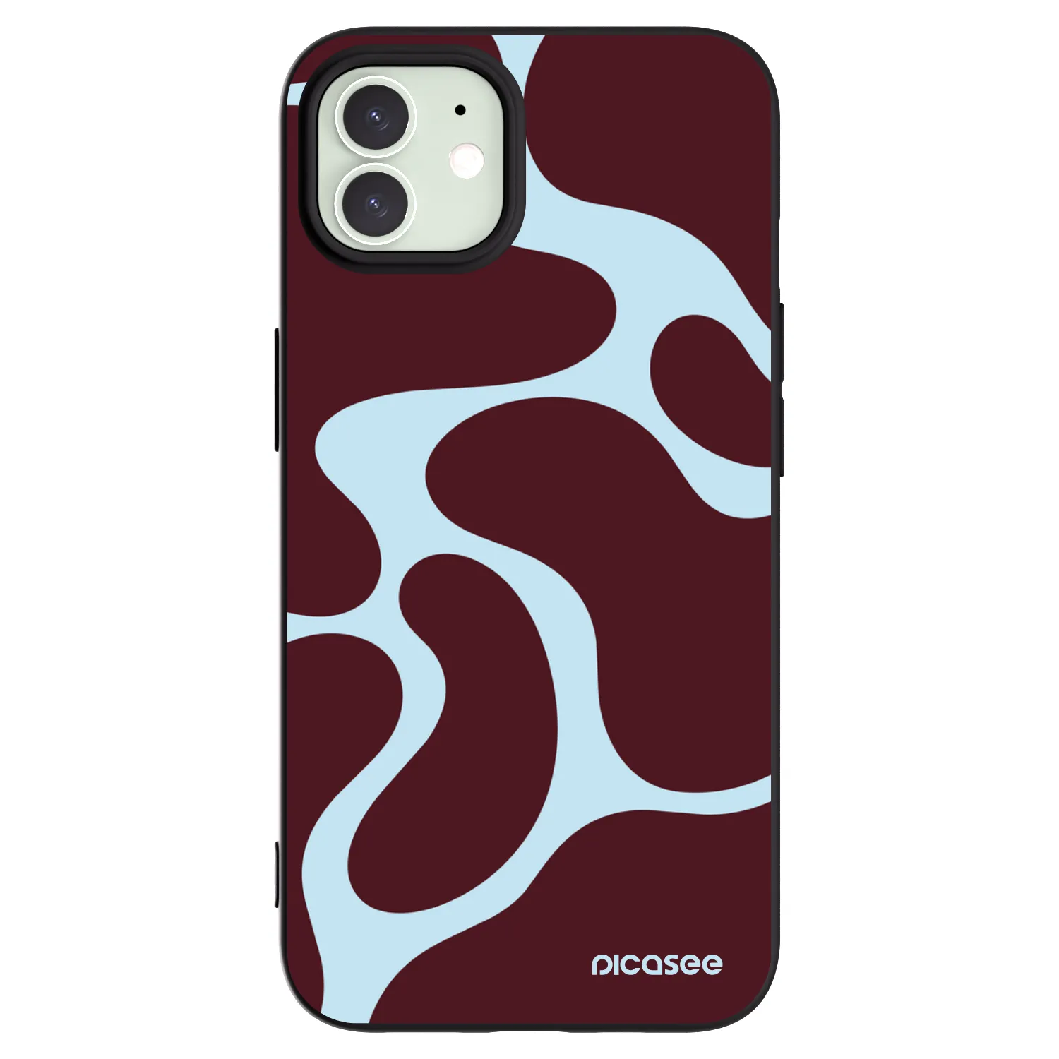 Picasee silikonowe czarne etui na Apple iPhone 12 - Soft Detour