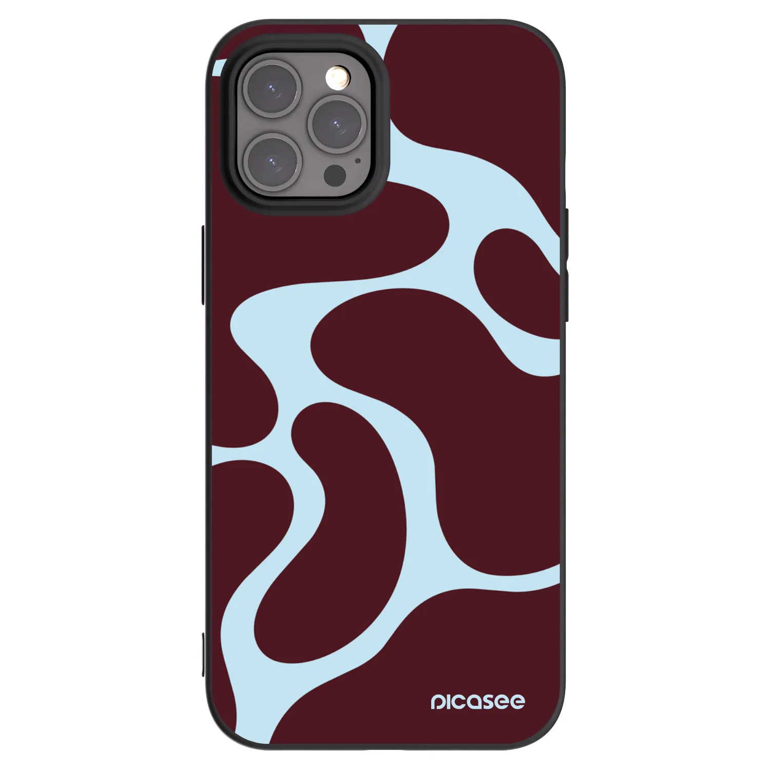 Picasee silikonowe czarne etui na Apple iPhone 12 Pro Max - Soft Detour