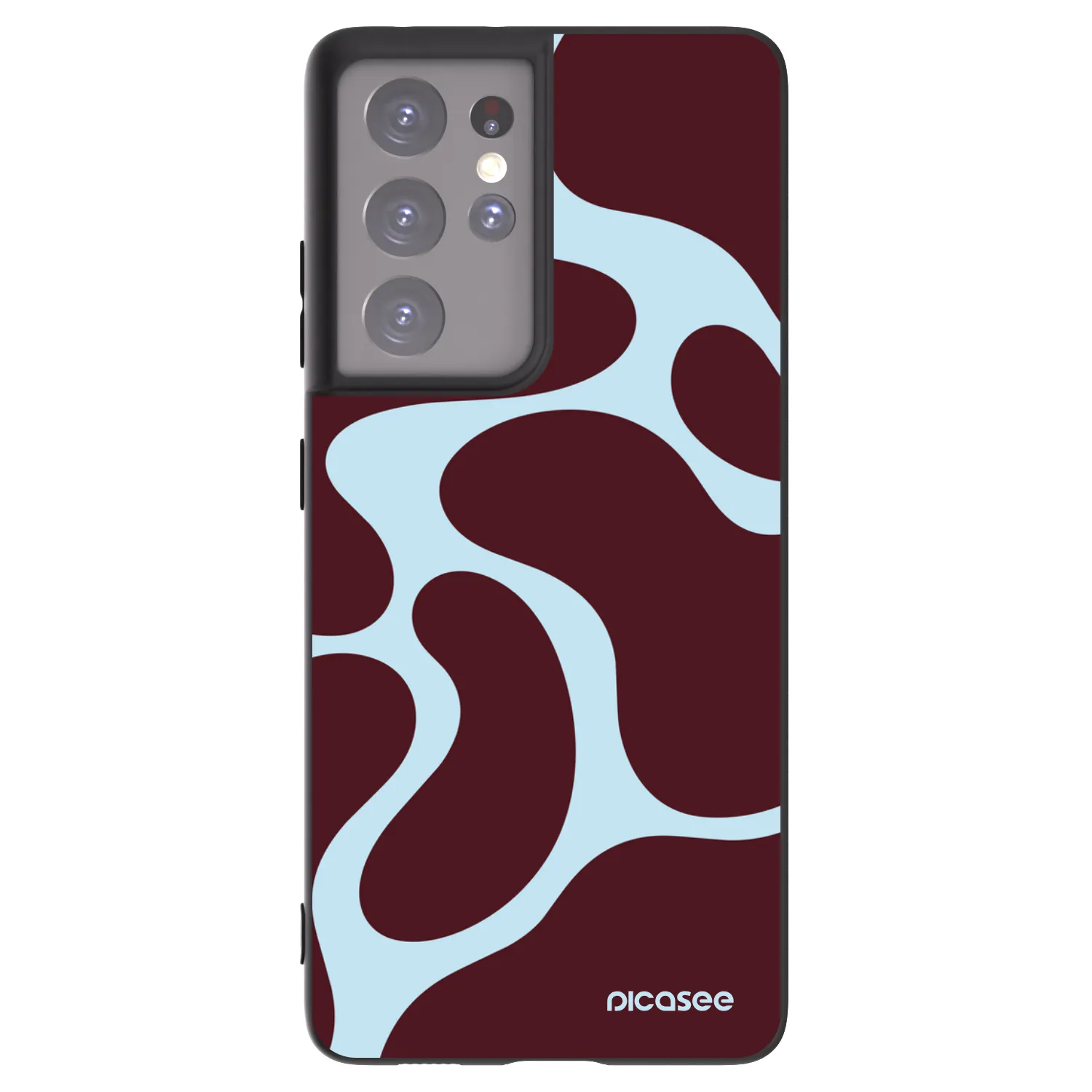 Picasee silikonowe czarne etui na Samsung Galaxy S21 Ultra 5G G998B - Soft Detour
