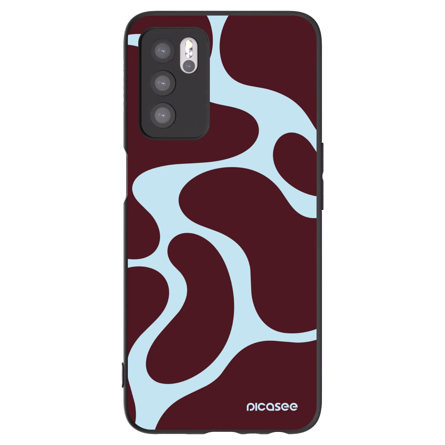 Picasee silikonowe czarne etui na OPPO A16s - Soft Detour