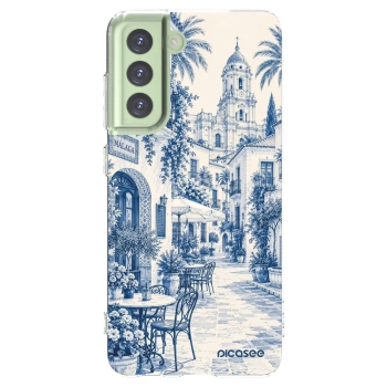 Picasee silikonowe przeźroczyste etui na Samsung Galaxy S21 FE 5G - Calle Azul