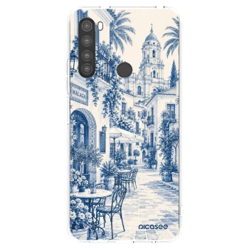 Picasee silikonowe przeźroczyste etui na Xiaomi Redmi Note 8 - Calle Azul