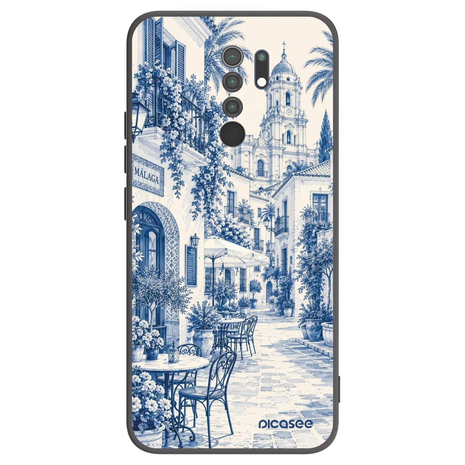 Picasee silikonowe czarne etui na Xiaomi Redmi 9 - Calle Azul