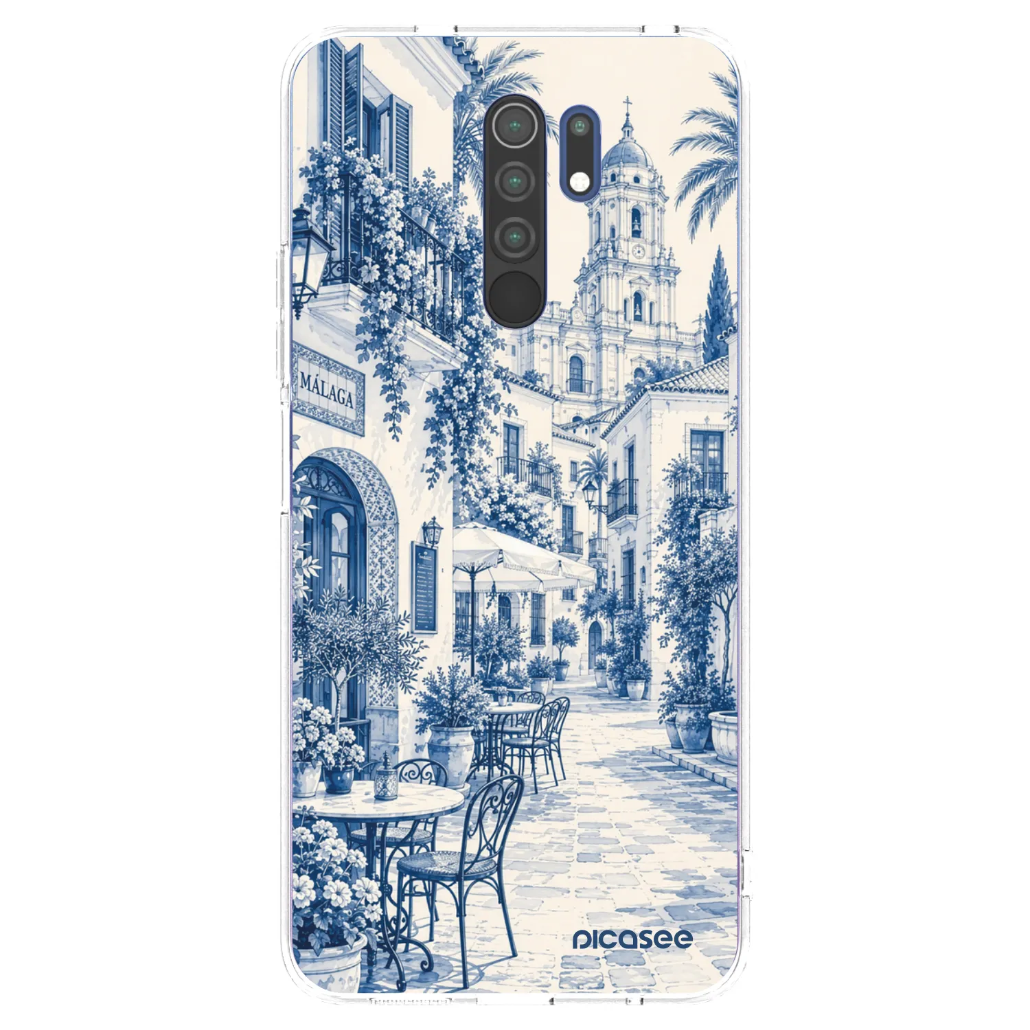 Picasee silikonowe przeźroczyste etui na Xiaomi Redmi 9 - Calle Azul