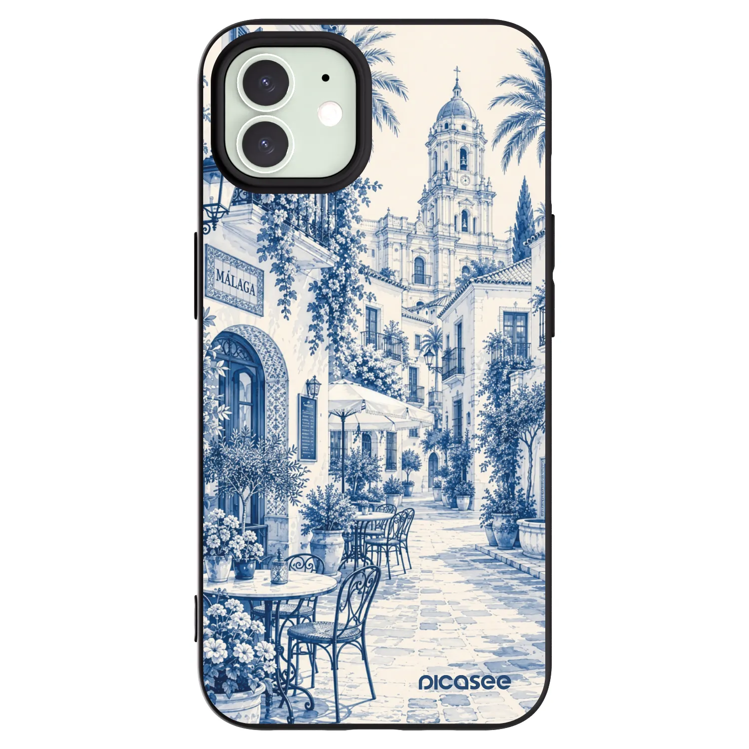 Picasee silikonowe czarne etui na Apple iPhone 12 - Calle Azul