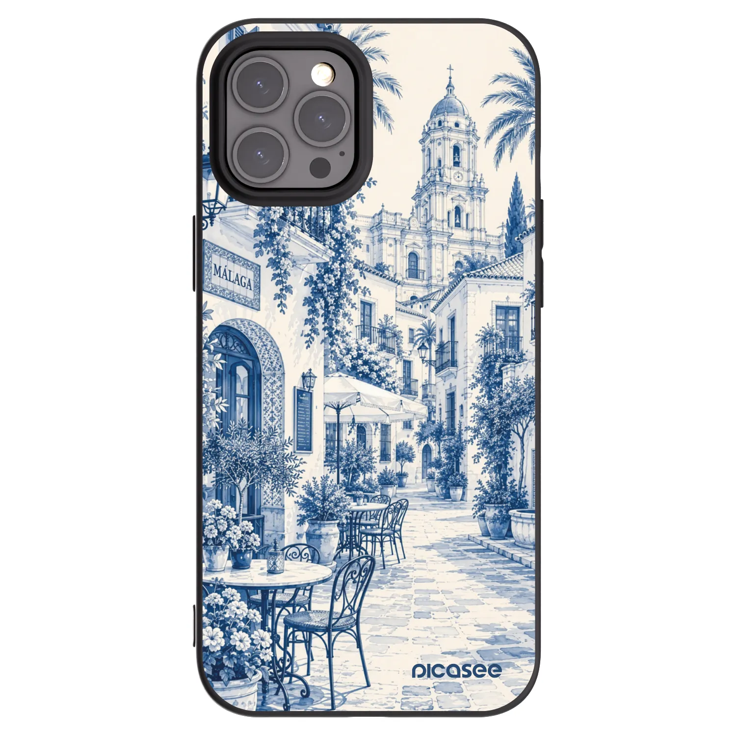 Picasee silikonowe czarne etui na Apple iPhone 12 Pro Max - Calle Azul