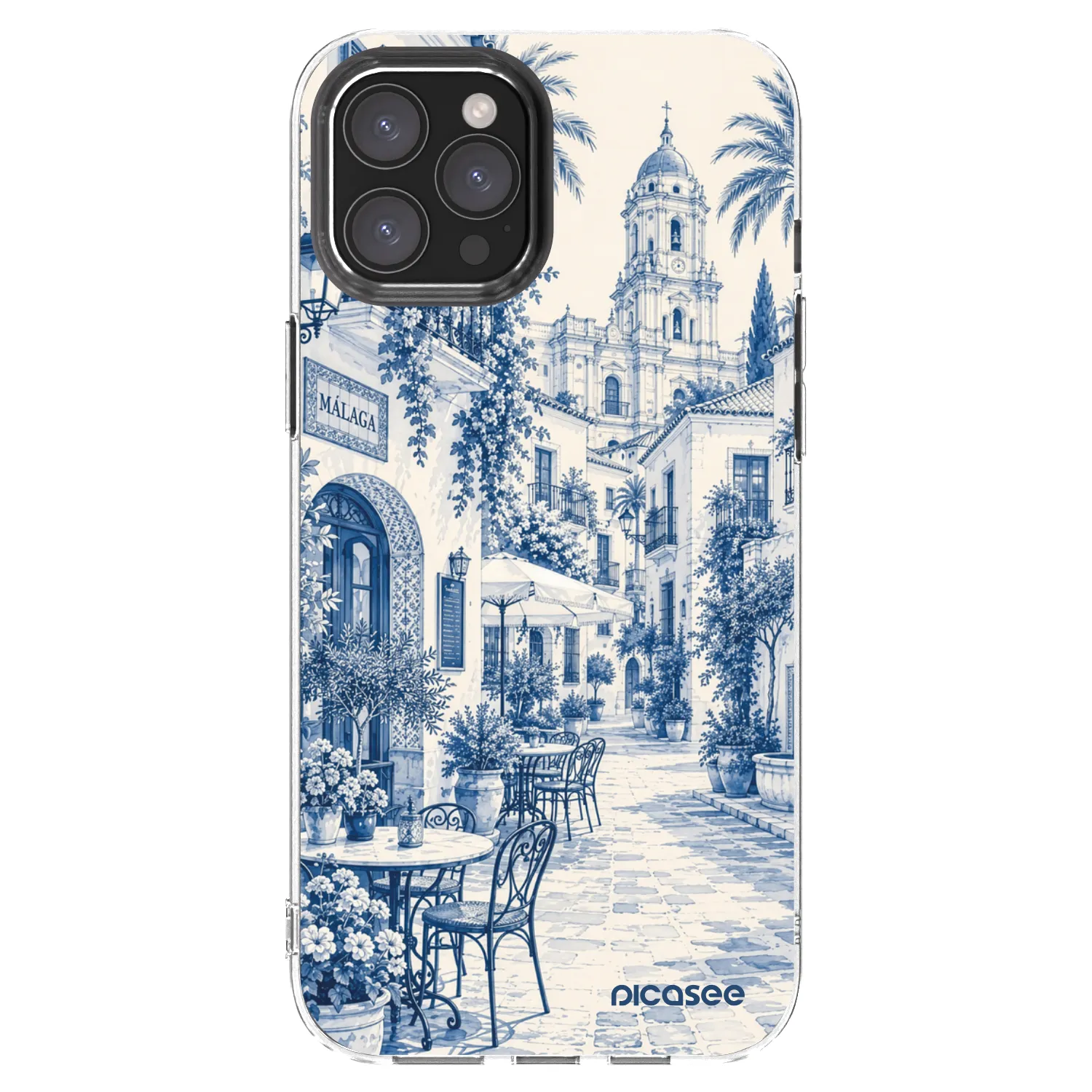 Picasee silikonowe przeźroczyste etui na Apple iPhone 12 Pro Max - Calle Azul