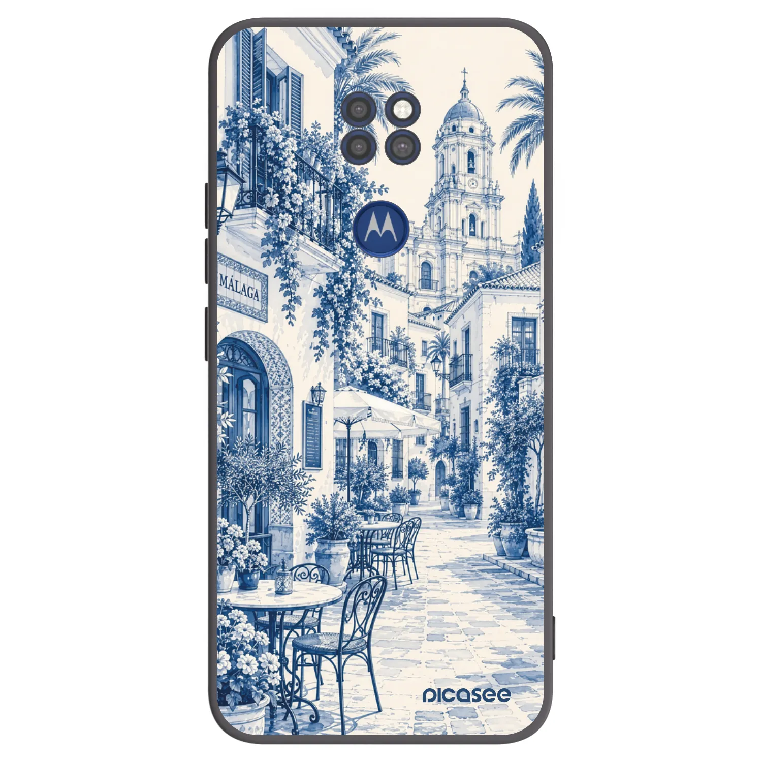 Picasee silikonowe czarne etui na Motorola Moto G9 Play - Calle Azul