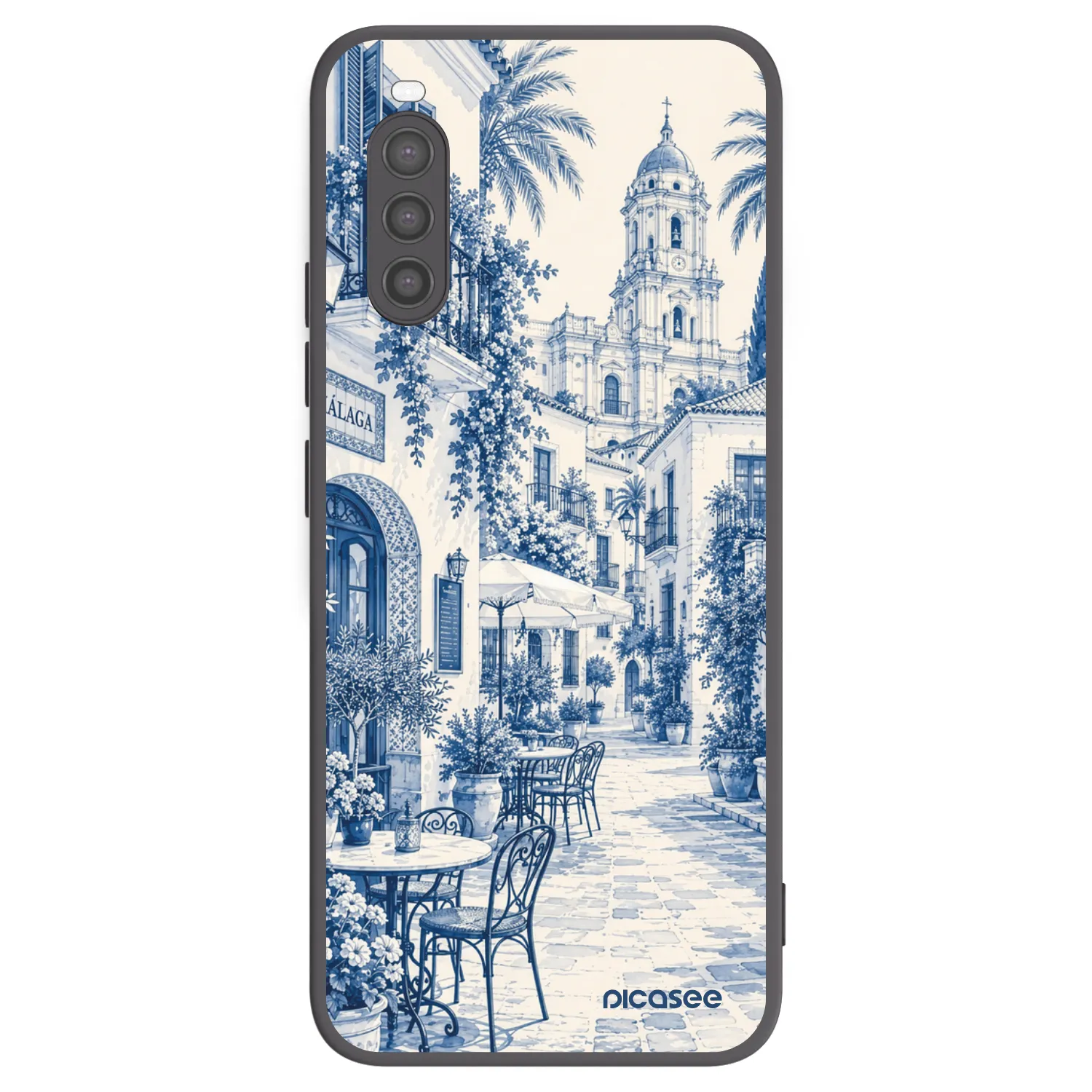 Picasee silikonowe czarne etui na Sony Xperia 10 II - Calle Azul