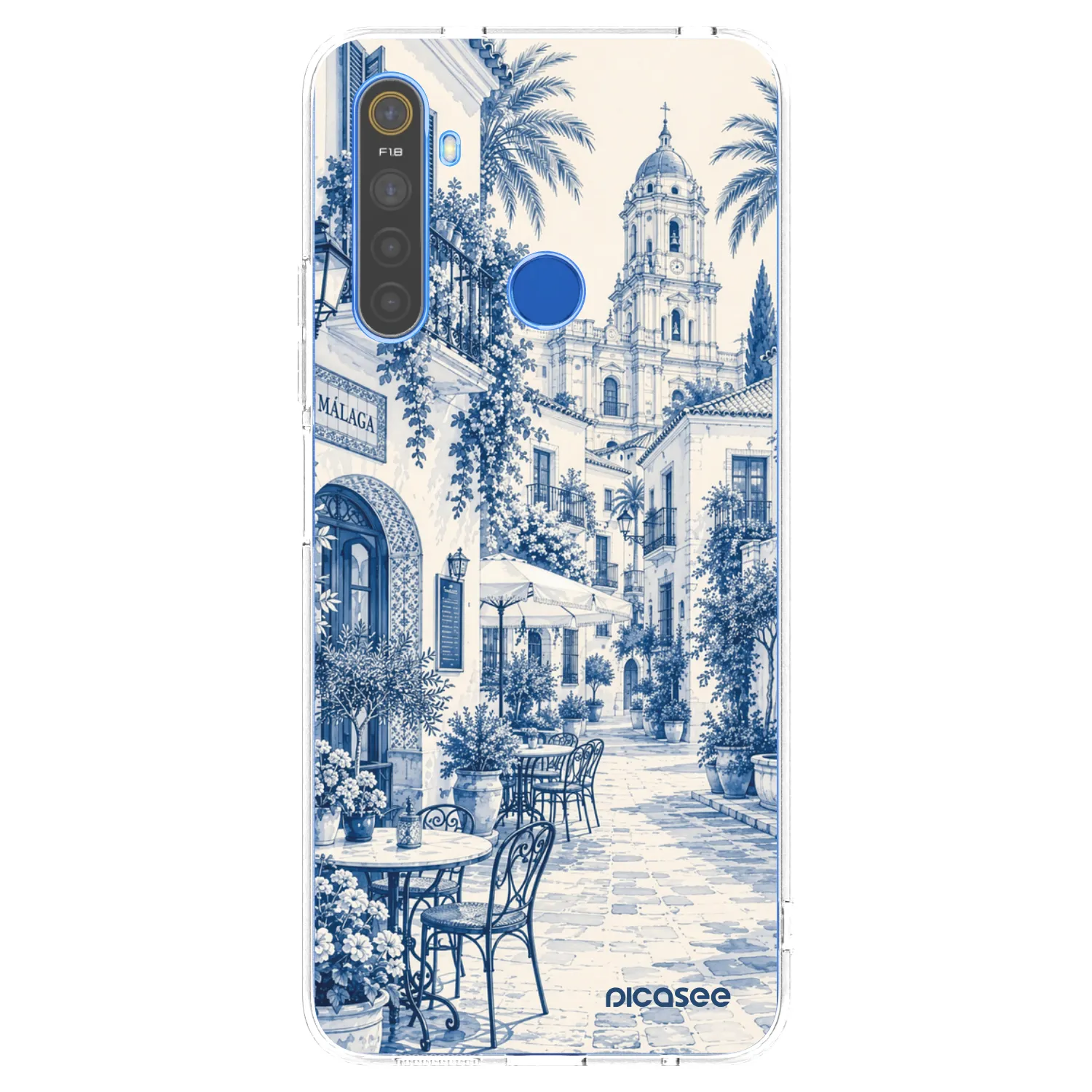 Picasee silikonowe przeźroczyste etui na Realme 5 - Calle Azul