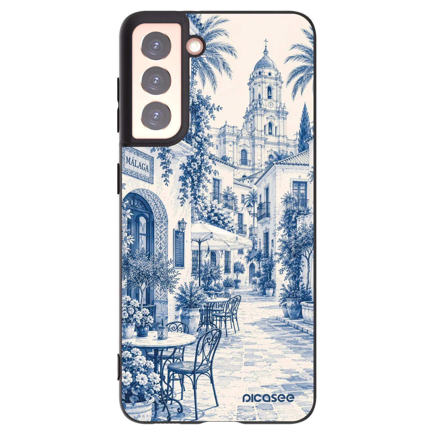 Picasee silikonowe czarne etui na Samsung Galaxy S21 5G G991B - Calle Azul