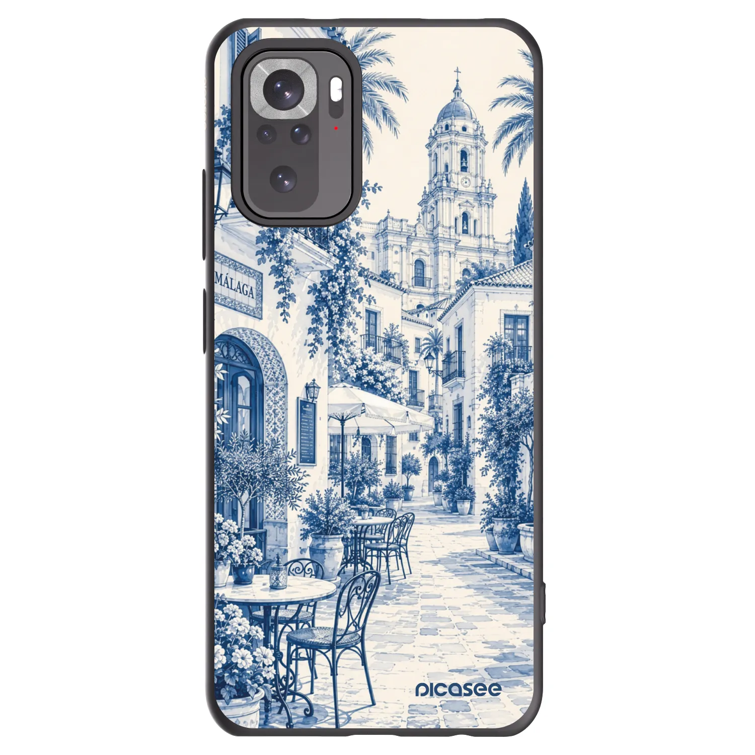 Picasee silikonowe czarne etui na Xiaomi Redmi Note 10 - Calle Azul