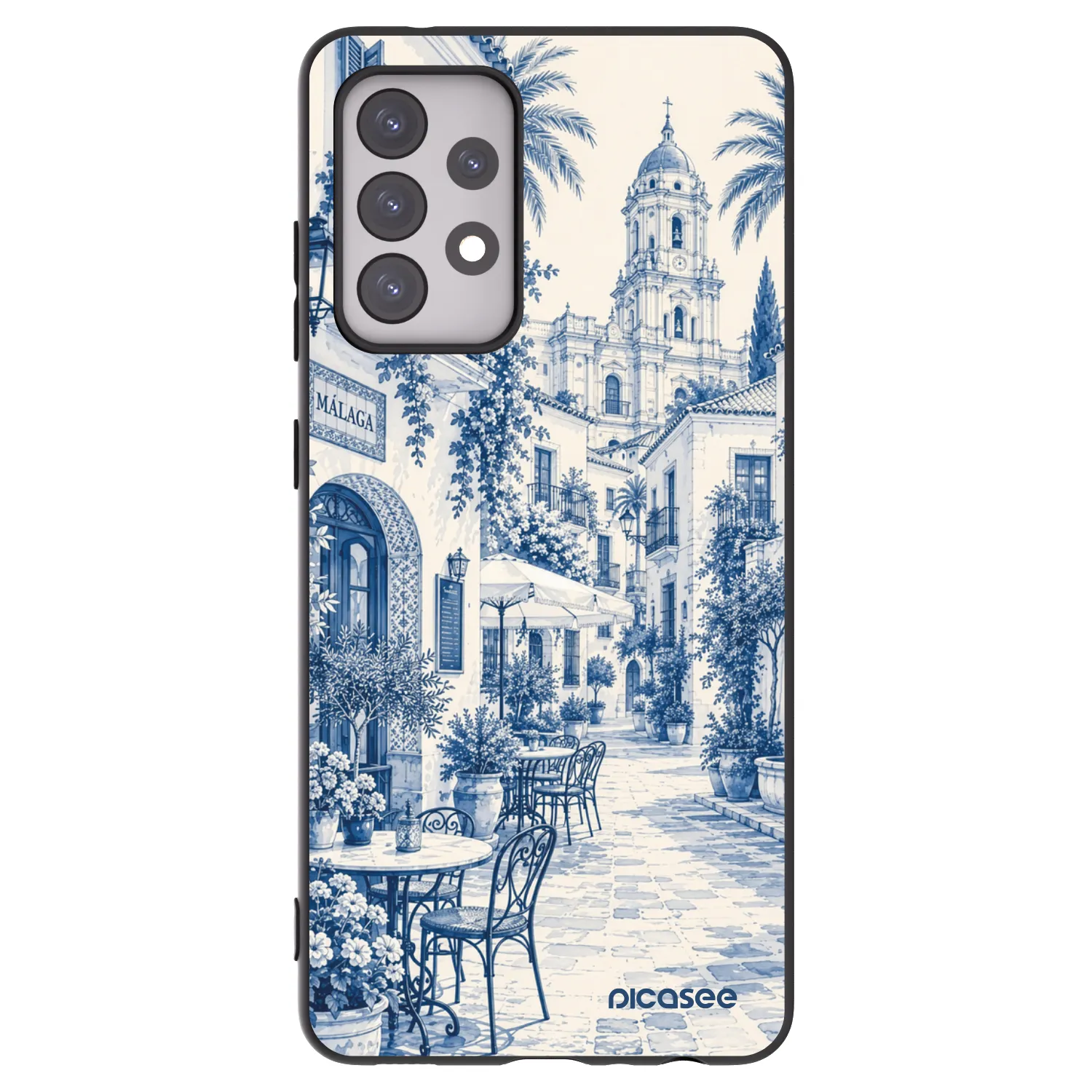 Picasee silikonowe czarne etui na Samsung Galaxy A52 5G A525F - Calle Azul