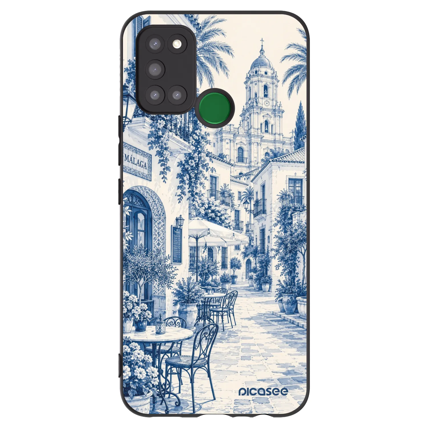 Picasee silikonowe czarne etui na Realme 7i - Calle Azul