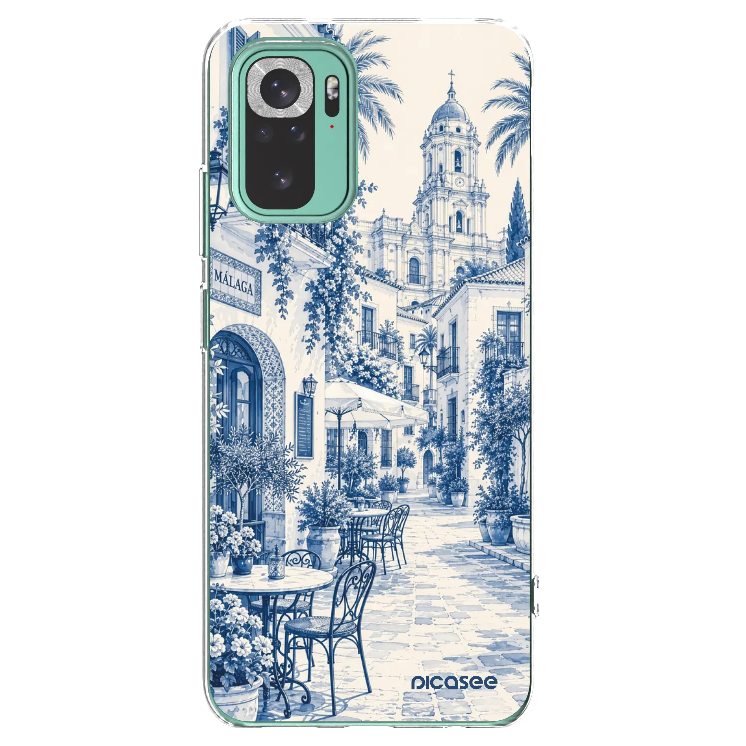 Picasee silikonowe przeźroczyste etui na Xiaomi Redmi Note 10 Pro - Calle Azul