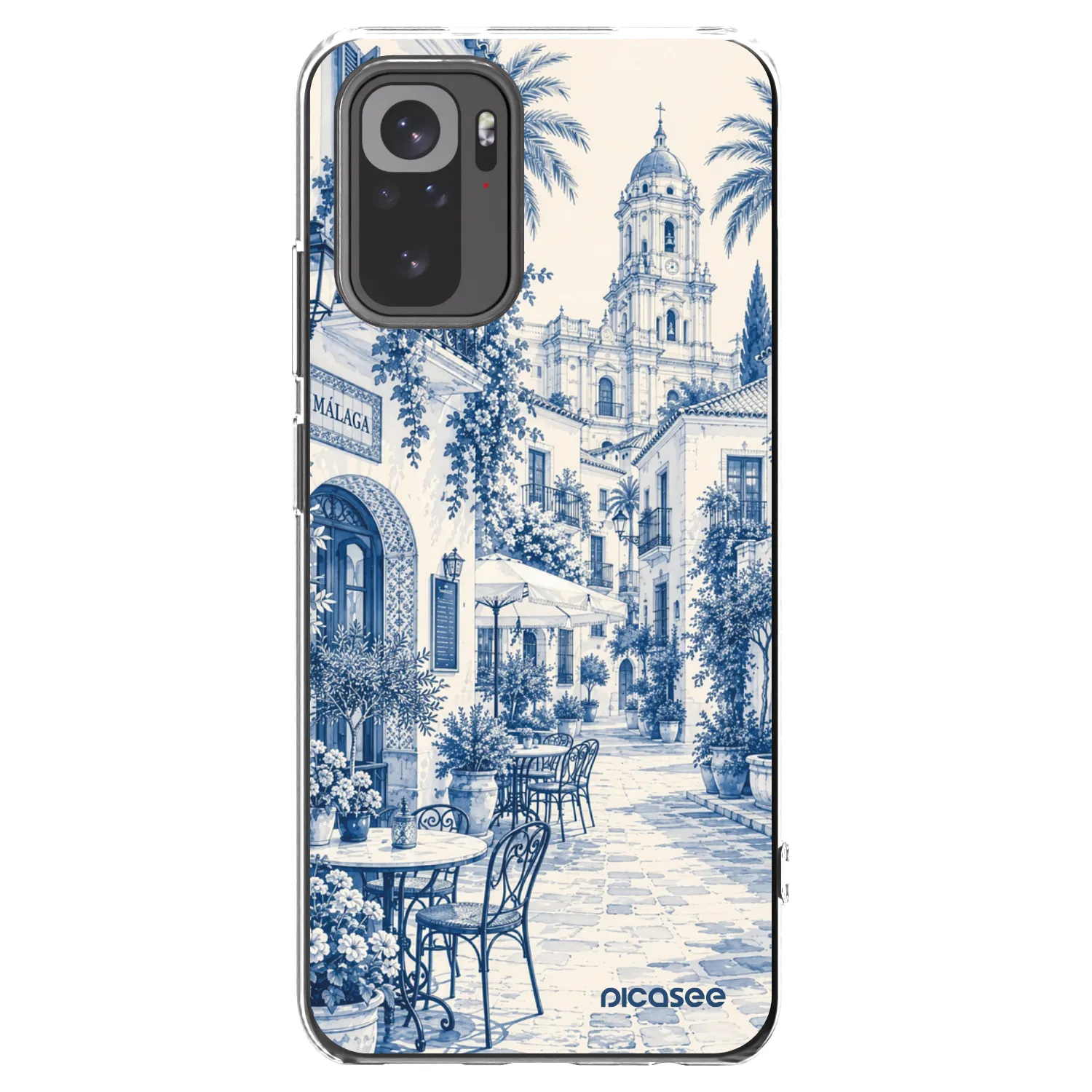 Picasee silikonowe przeźroczyste etui na Xiaomi Redmi Note 10S - Calle Azul