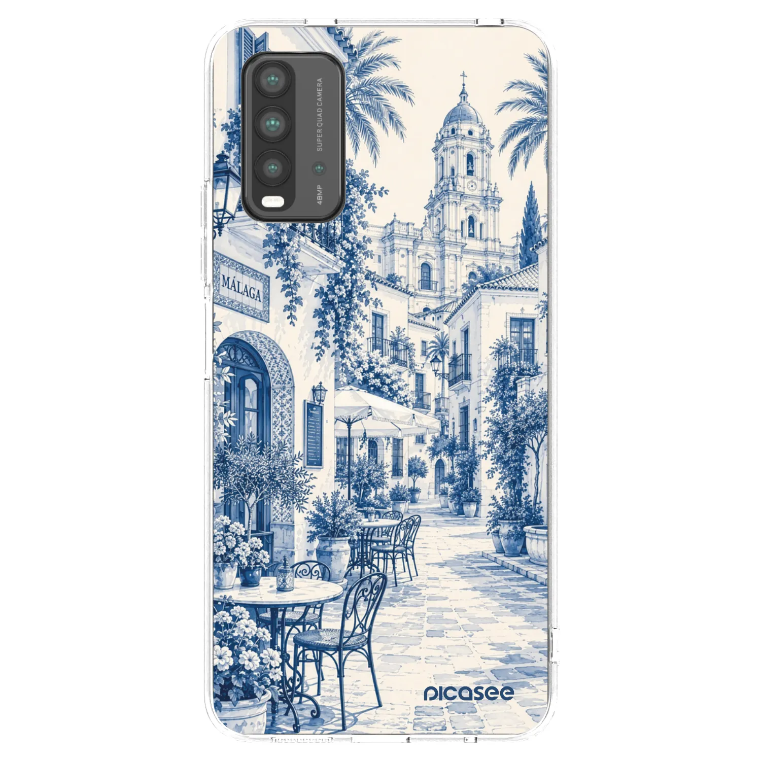 Picasee silikonowe przeźroczyste etui na Xiaomi Redmi 9T - Calle Azul