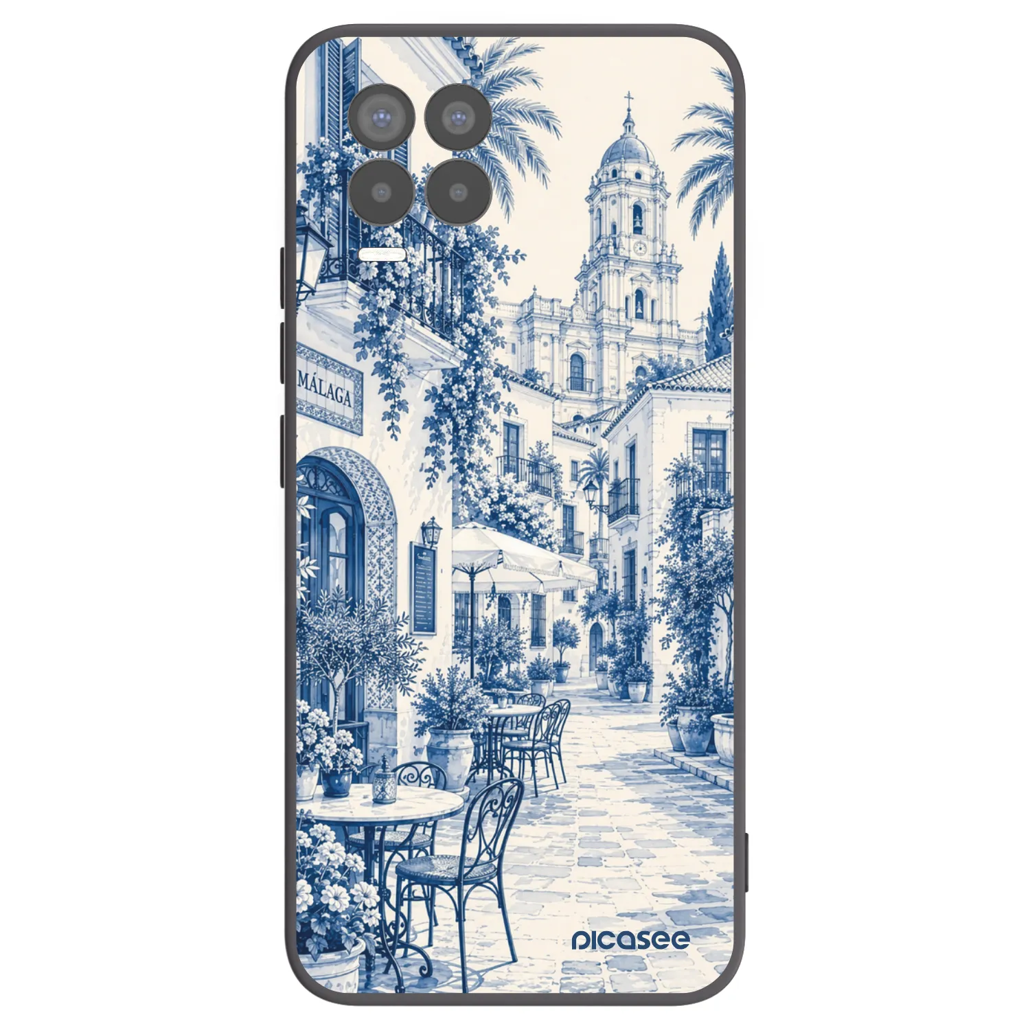 Picasee silikonowe czarne etui na Realme 8 4G - Calle Azul