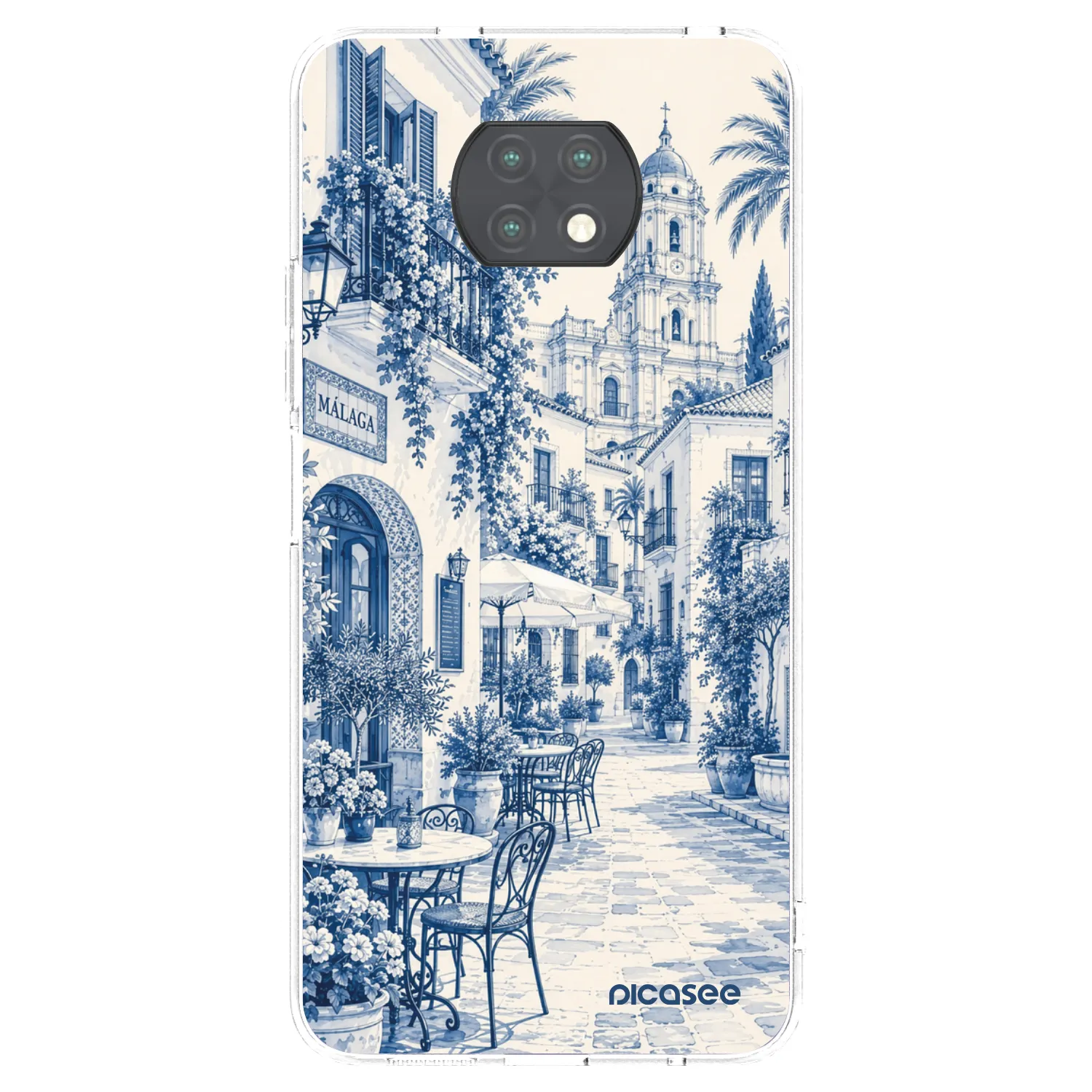 Picasee silikonowe przeźroczyste etui na Xiaomi Redmi Note 9T - Calle Azul