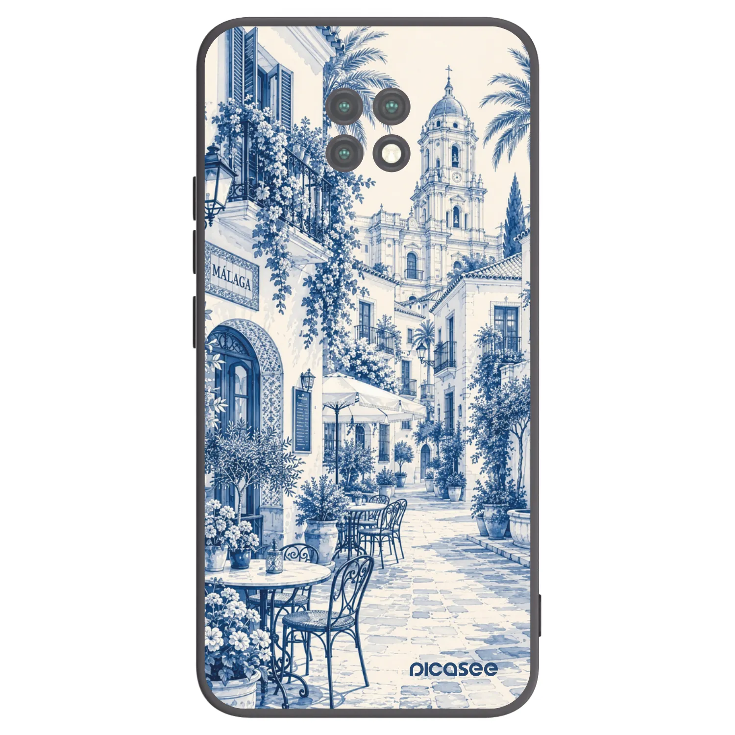 Picasee silikonowe czarne etui na Xiaomi Redmi Note 9T - Calle Azul