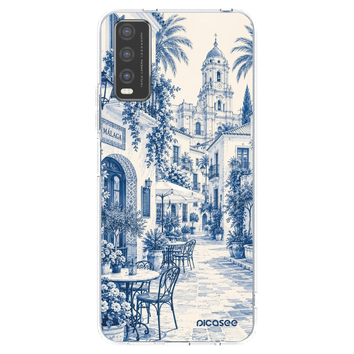 Picasee silikonowe przeźroczyste etui na Vivo Y20s - Calle Azul