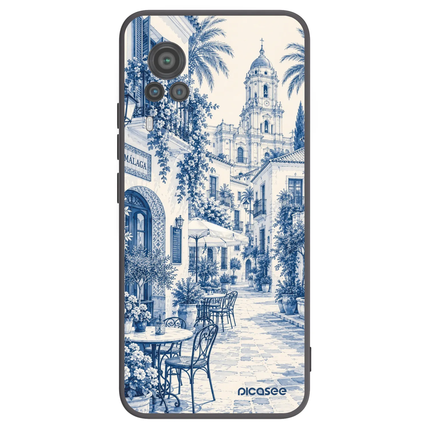 Picasee silikonowe czarne etui na Vivo X60 Pro 5G - Calle Azul