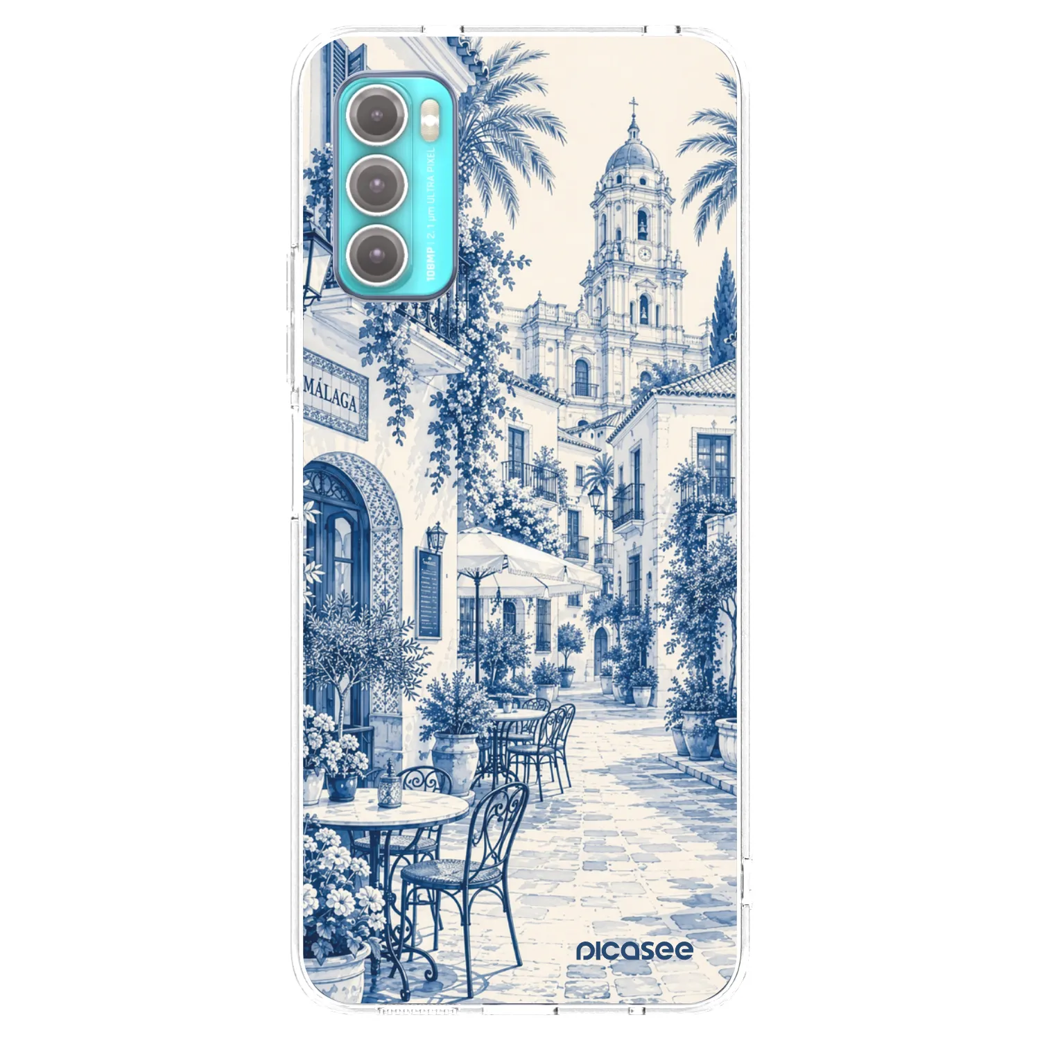 Picasee silikonowe przeźroczyste etui na Motorola Moto G60 - Calle Azul