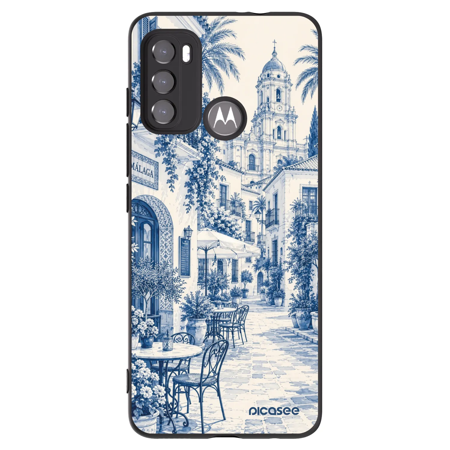 Picasee silikonowe czarne etui na Motorola Moto G60 - Calle Azul