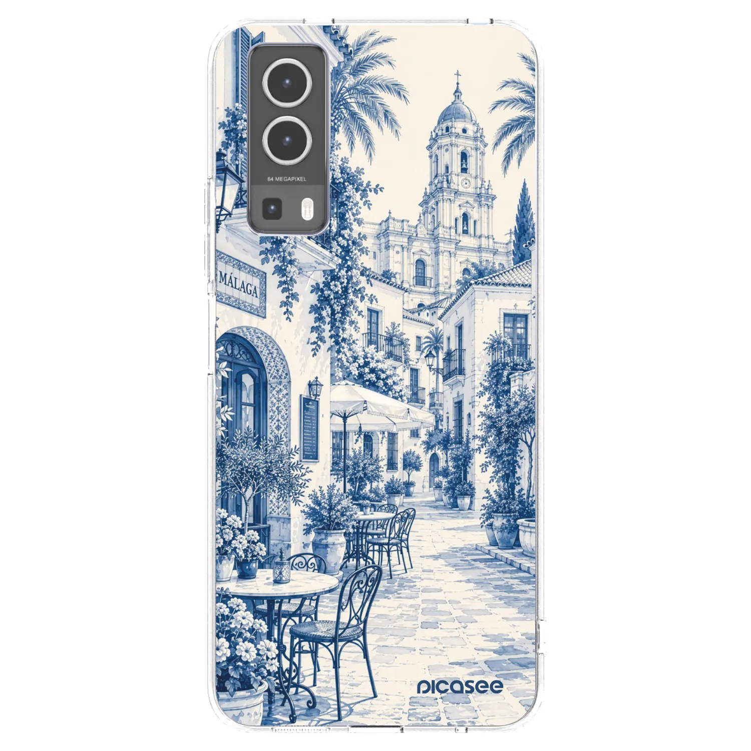 Picasee silikonowe przeźroczyste etui na Vivo Y72 5G - Calle Azul