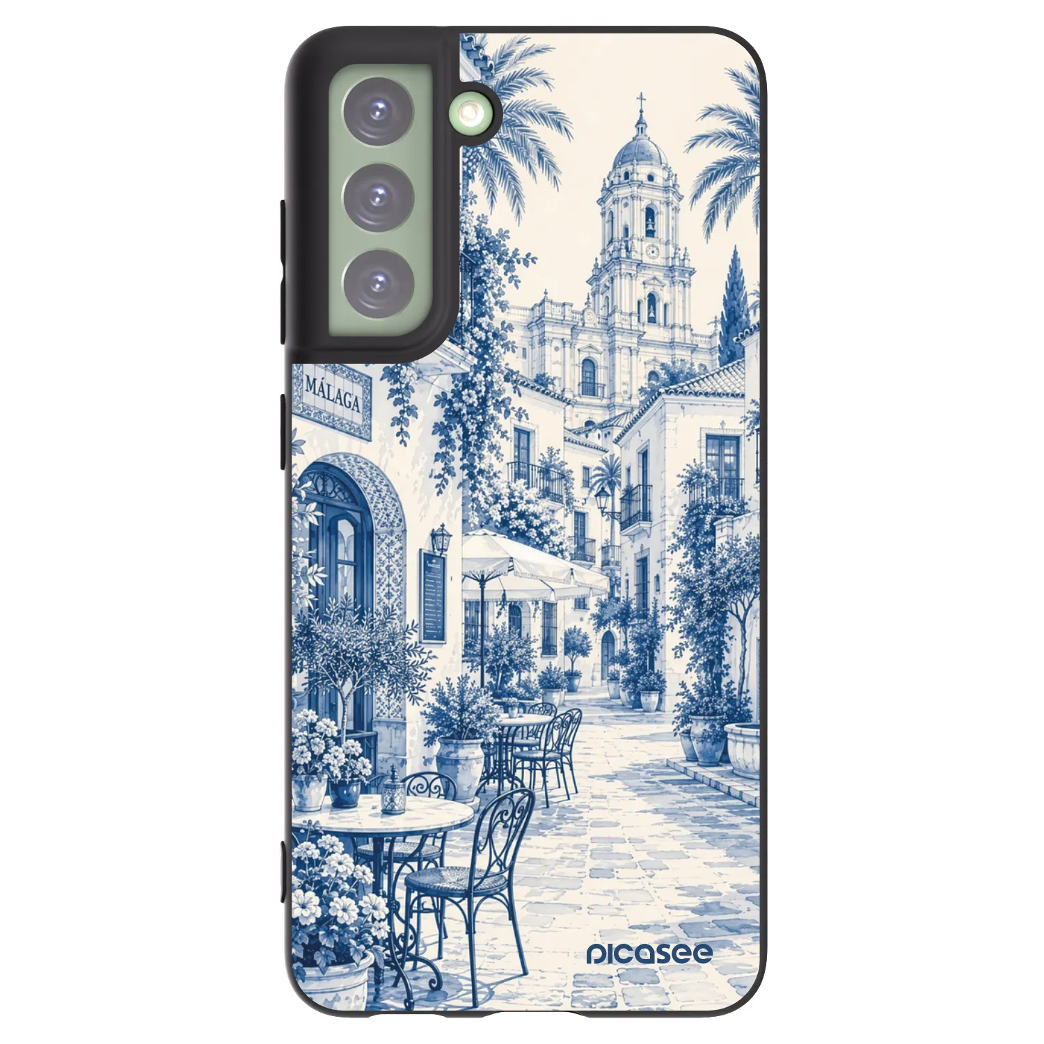 Picasee silikonowe czarne etui na Samsung Galaxy S21 FE 5G - Calle Azul