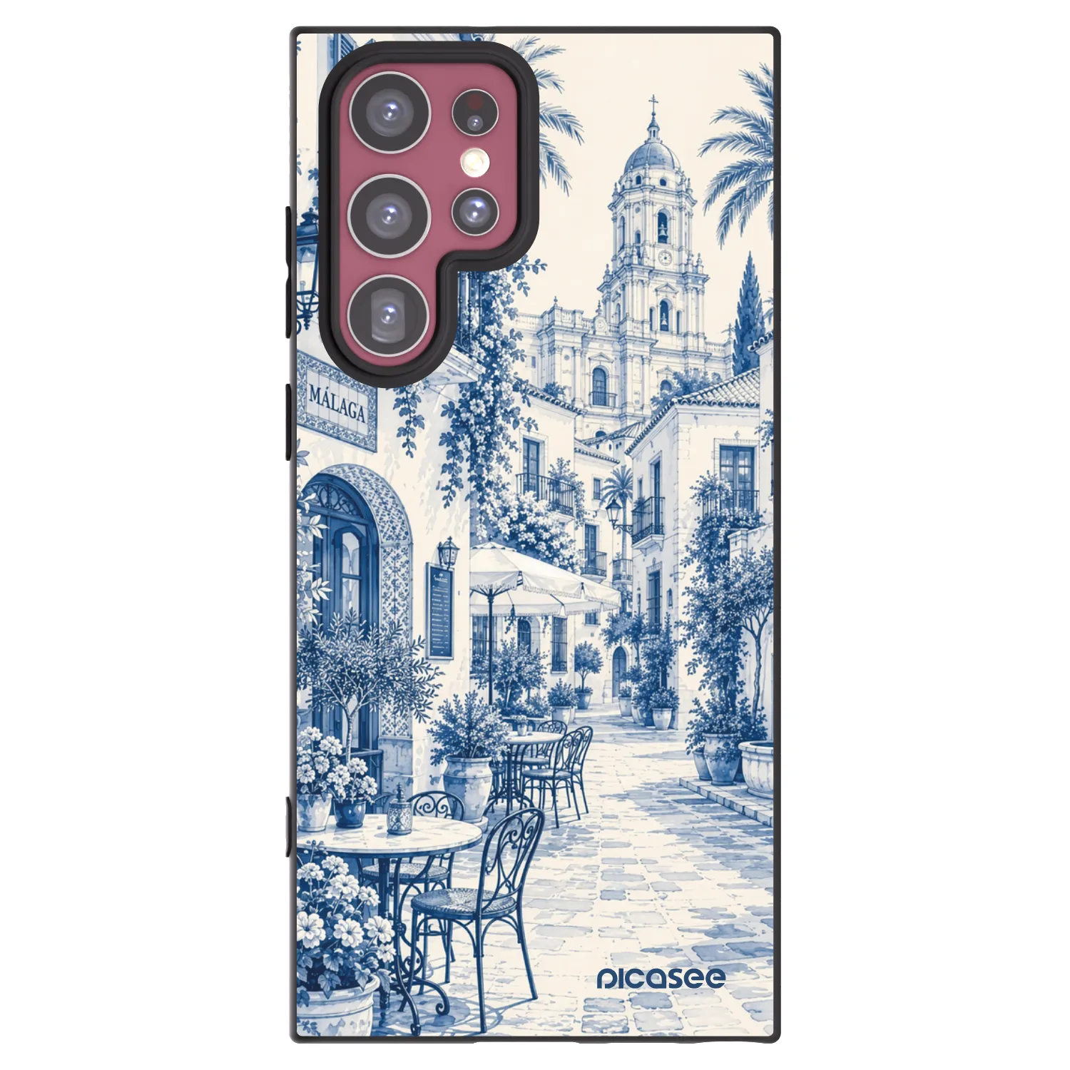 Picasee silikonowe czarne etui na Samsung Galaxy S22 Ultra 5G - Calle Azul