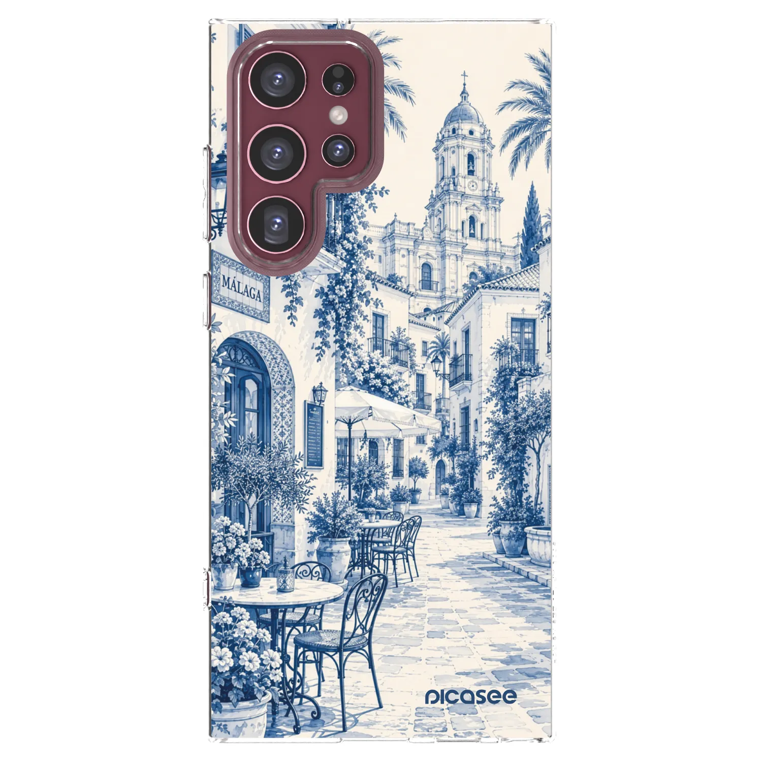 Picasee silikonowe przeźroczyste etui na Samsung Galaxy S22 Ultra 5G - Calle Azul