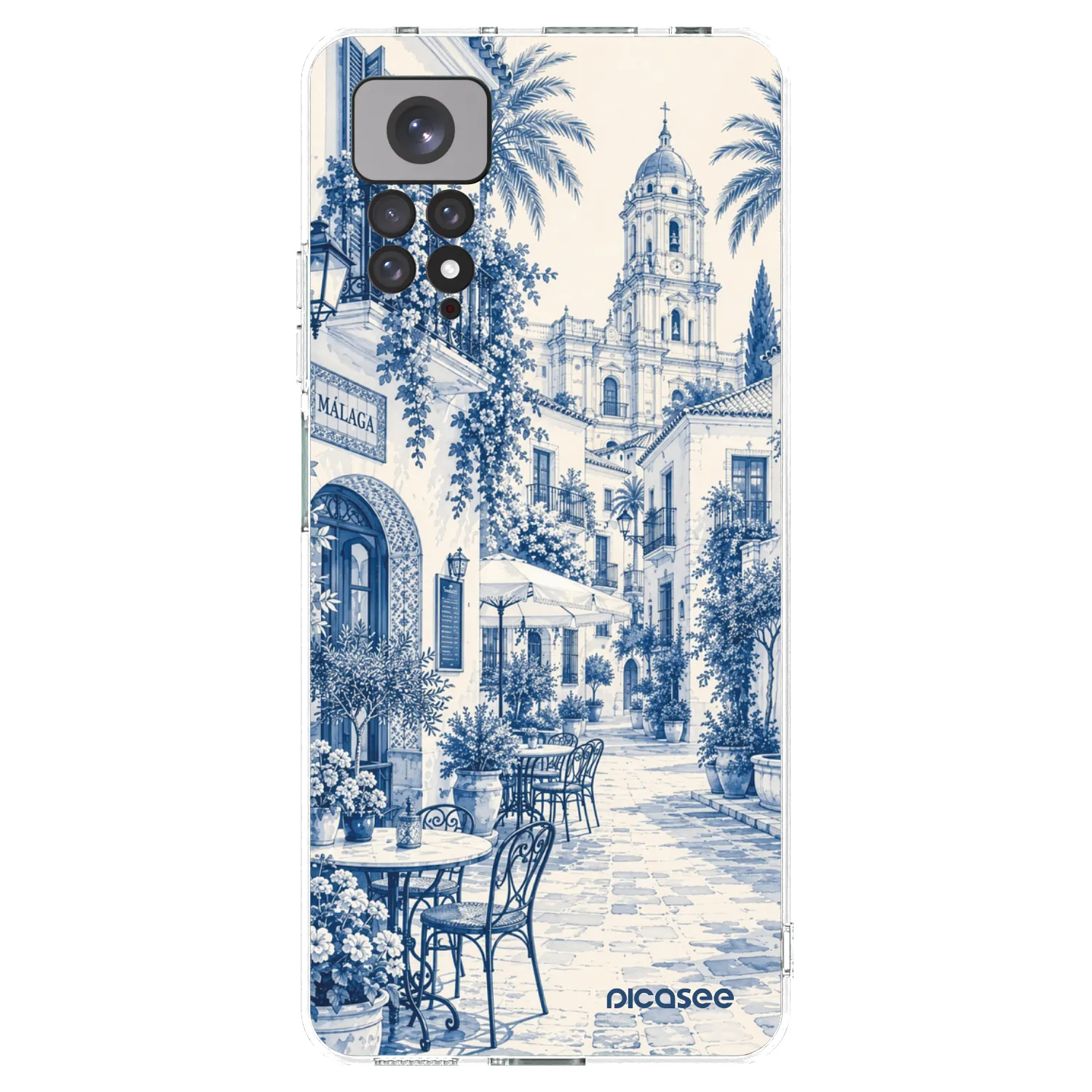 Picasee silikonowe przeźroczyste etui na Xiaomi Redmi Note 11S 4G - Calle Azul