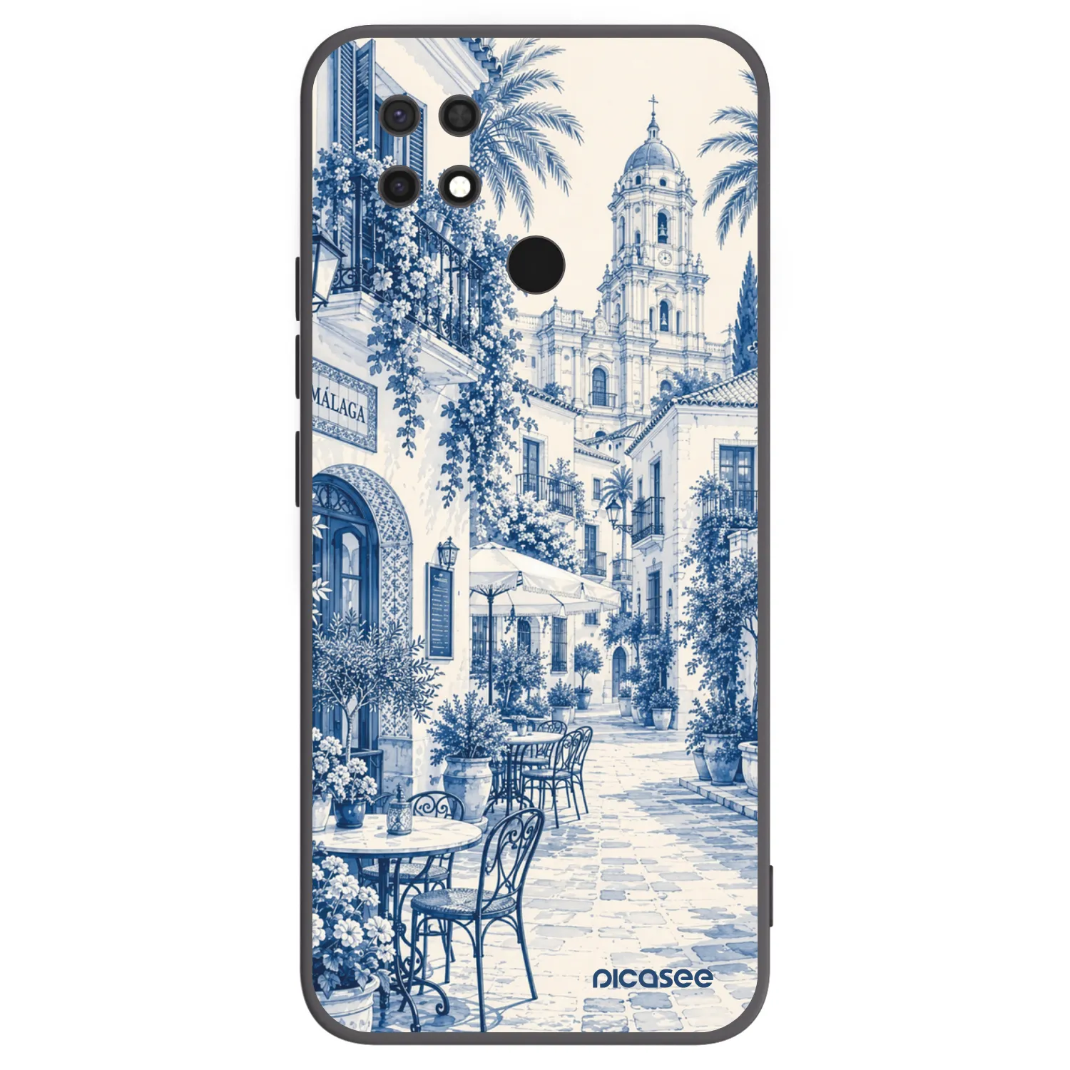 Picasee silikonowe czarne etui na Xiaomi Redmi 10C - Calle Azul