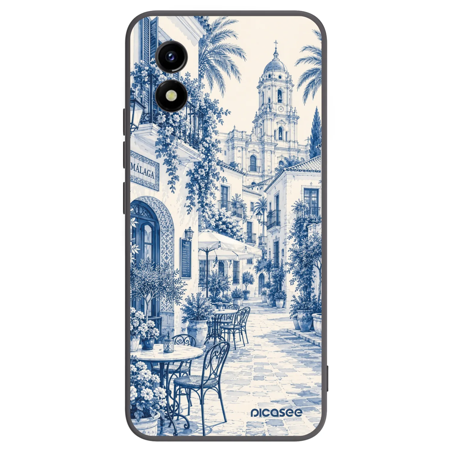 Picasee silikonowe czarne etui na Vivo Y01 - Calle Azul