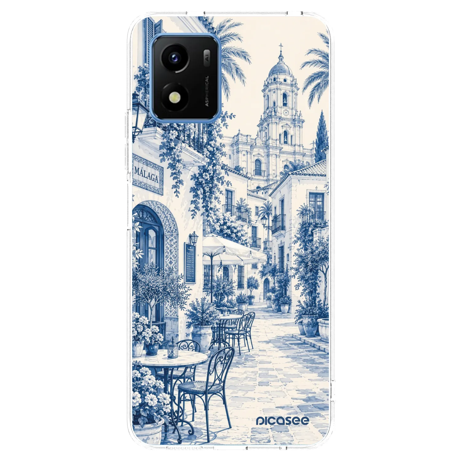 Picasee silikonowe przeźroczyste etui na Vivo Y01 - Calle Azul
