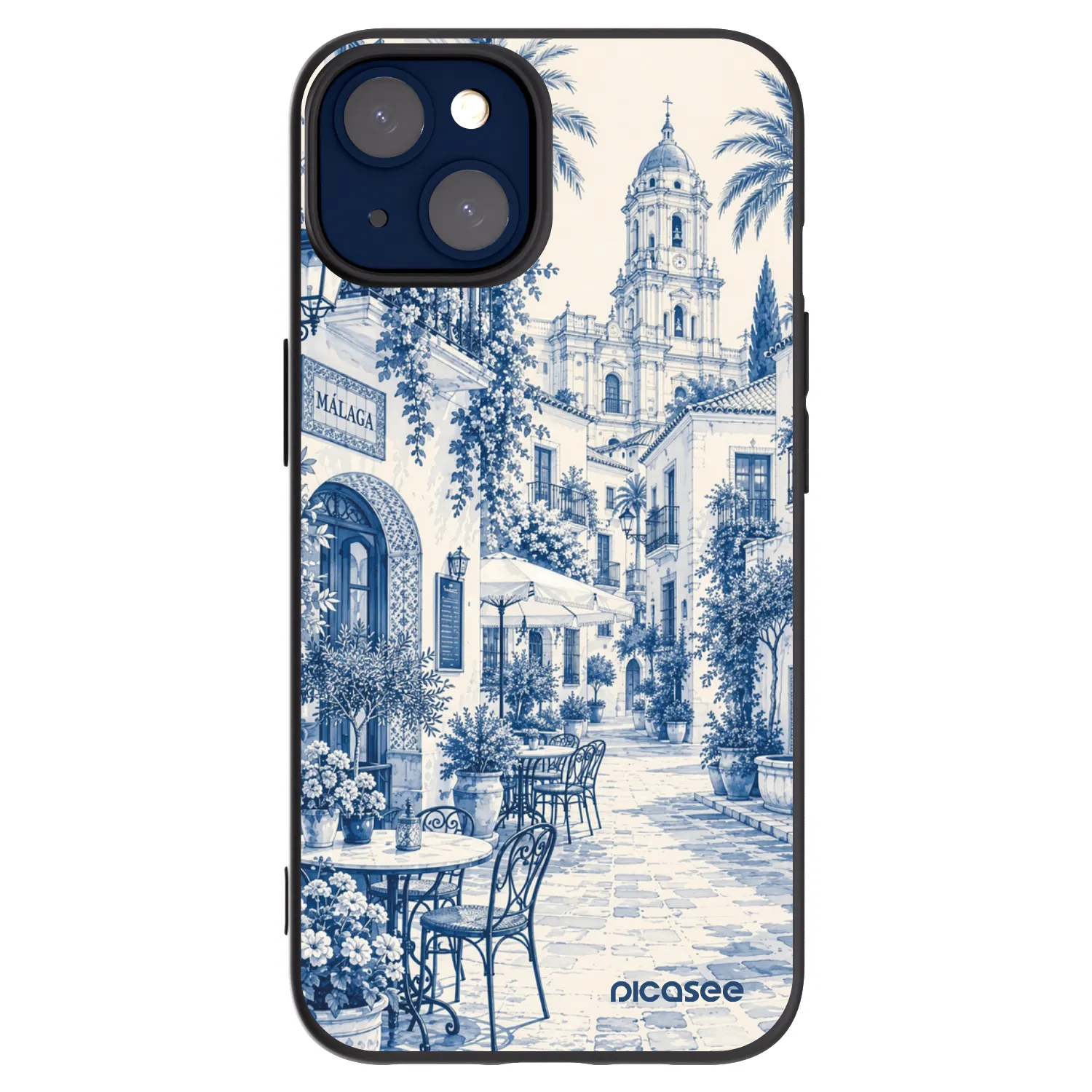 Picasee silikonowe czarne etui na Apple iPhone 14 - Calle Azul