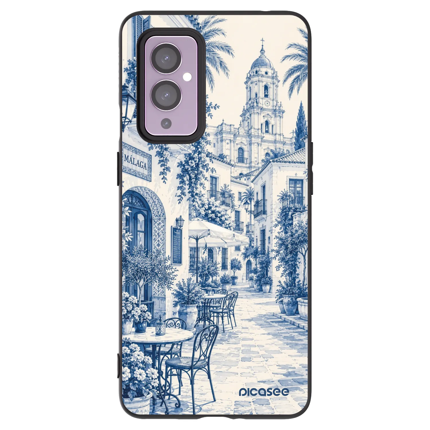 Picasee silikonowe czarne etui na OnePlus 9 - Calle Azul