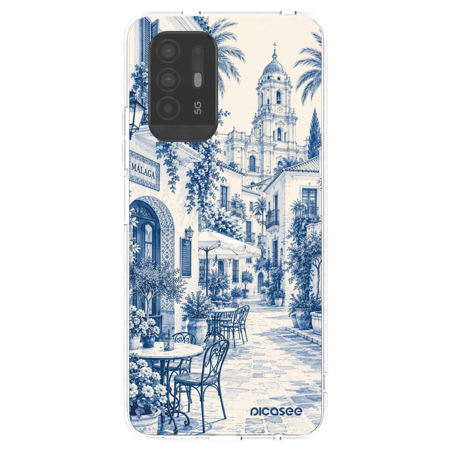Picasee silikonowe przeźroczyste etui na OPPO A94 5G - Calle Azul