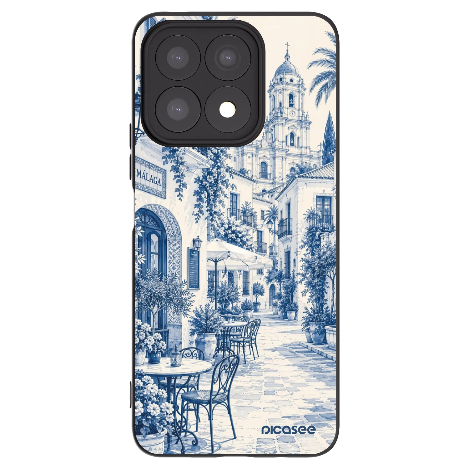 Picasee silikonowe czarne etui na Honor X8a - Calle Azul